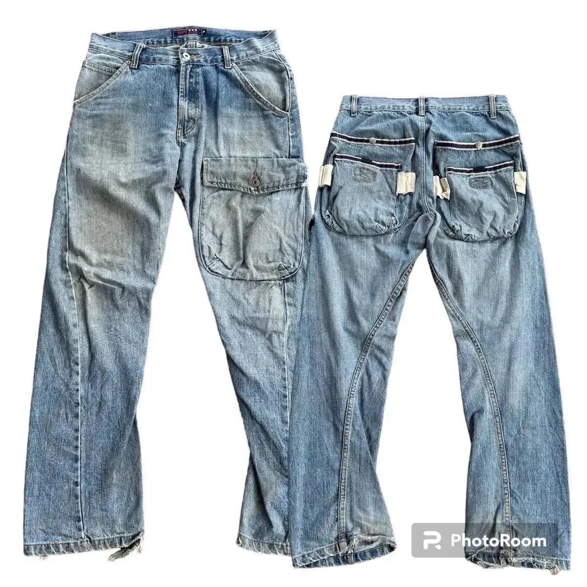 If Six Was Nine STEALS VINTAGE AFT JEAN REDLINE CURVE/BANANA LEG DENIM PANTS Size US 30 / EU 46 - 1 Thumbnail