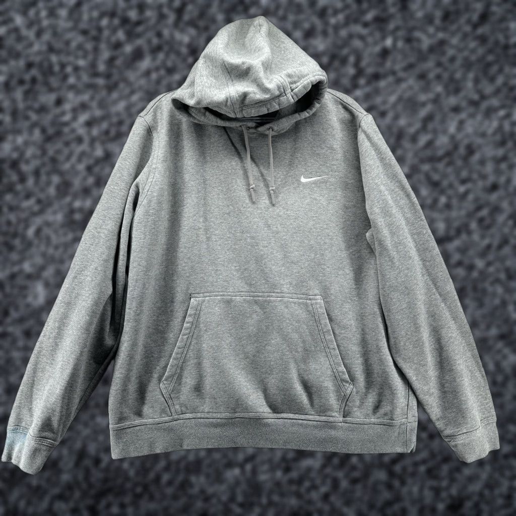 Nike Nike Fleece Hoodie Mens XL Gray Pullover Swoosh Logo Casual Sweatshirt Size US XL / EU 56 / 4 - 1 Thumbnail