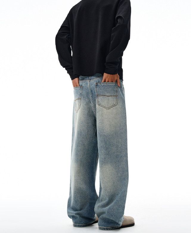 Japanese Brand Men's straight-leg retro wide-leg baggy jeans Size US 32 / EU 48 - 4 Thumbnail