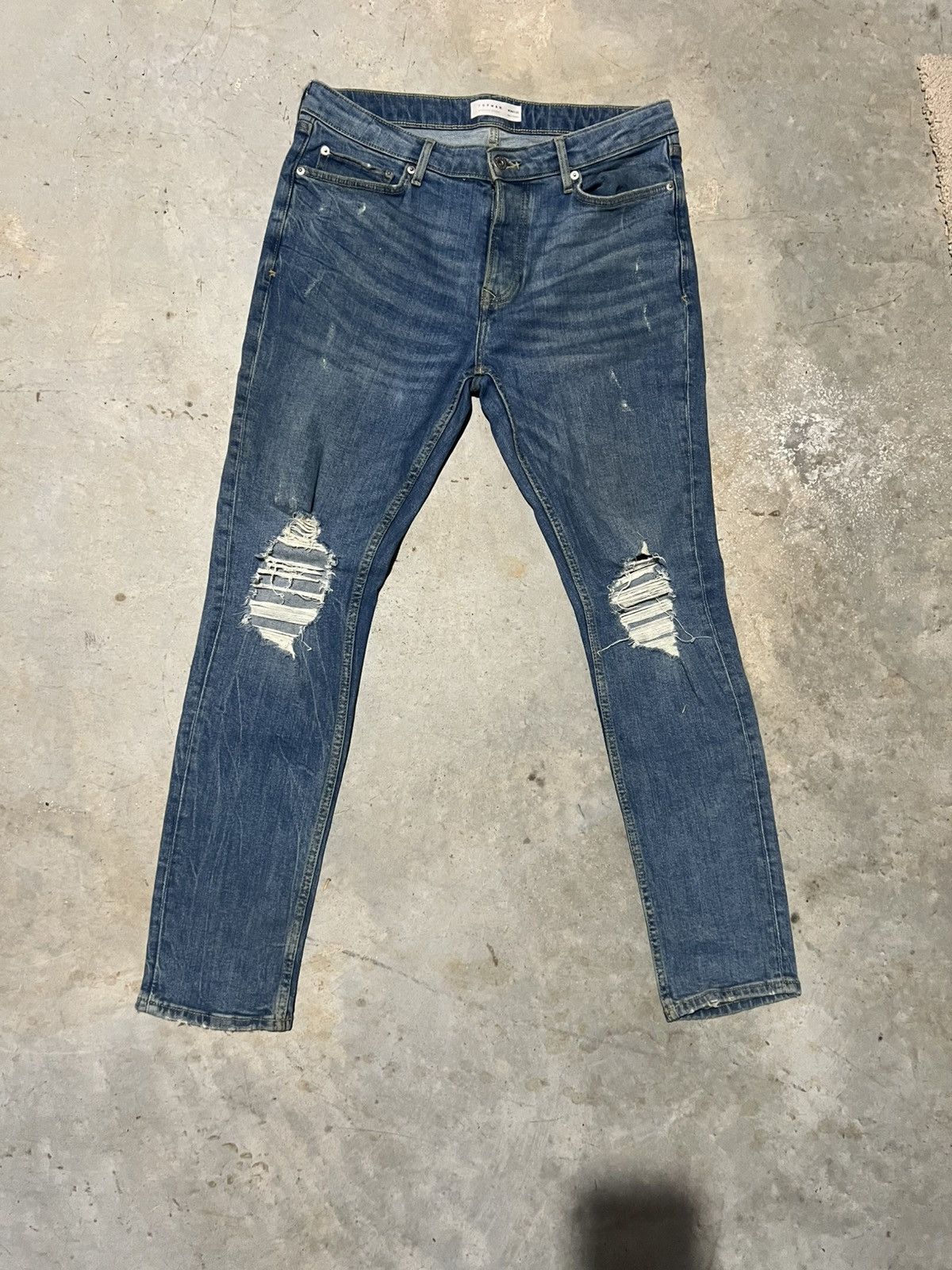 Topman Topman Stretch Skinny Jeans Size US 34 / EU 50 - 1 Thumbnail
