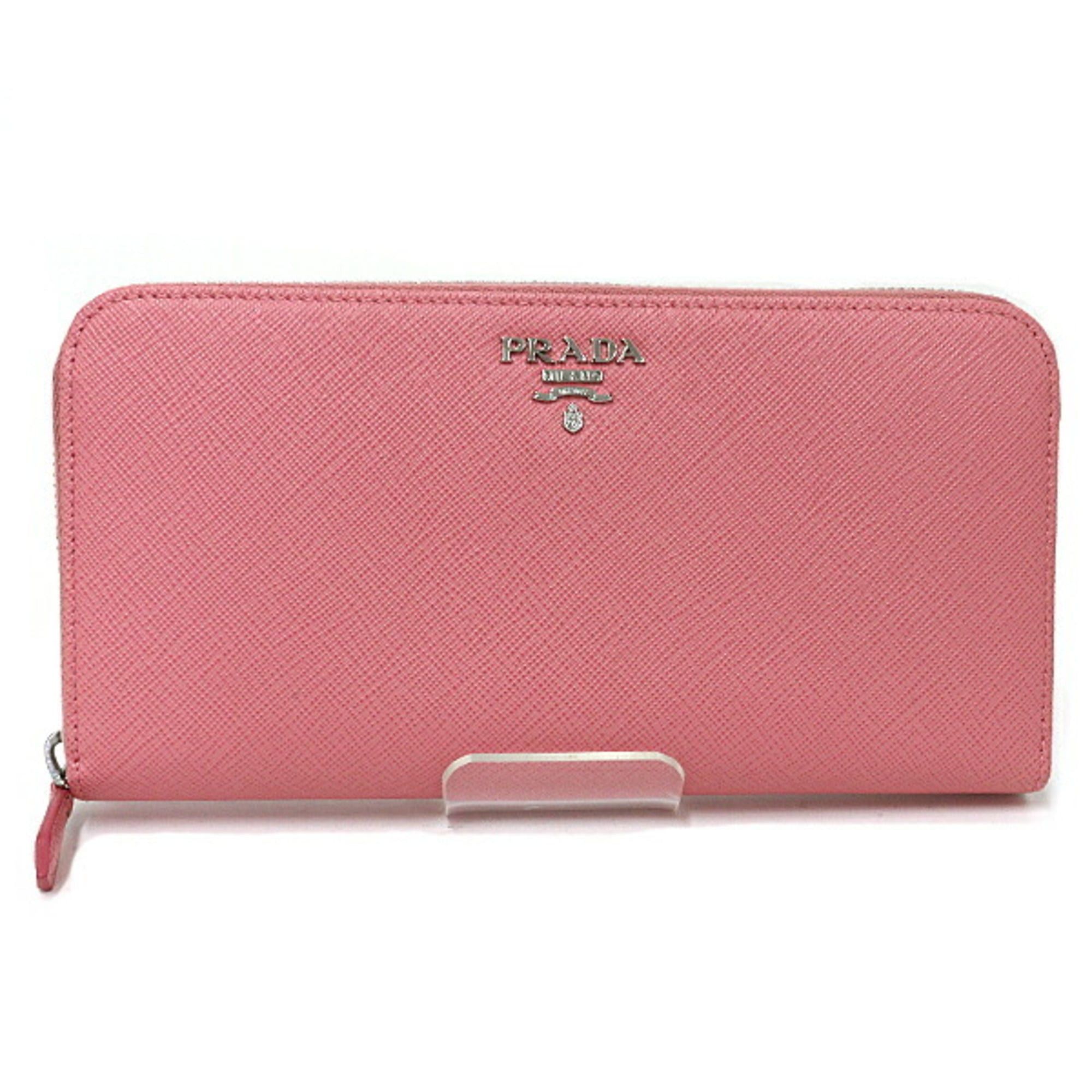 Prada Prada Saffiano Zip-Around Long Wallet 1M0506 PETALO 1 Pink Size ONE SIZE - 1 Thumbnail