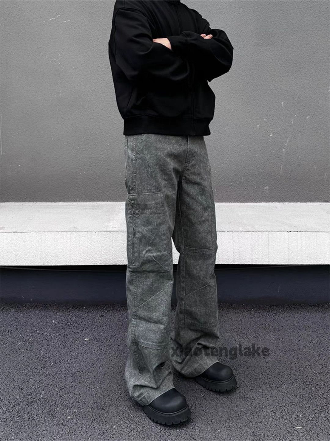 Designer × Japanese Brand × Vintage utility washed faded cleanfit yuppie flared cargo pants Size US 30 / EU 46 - 1 Thumbnail