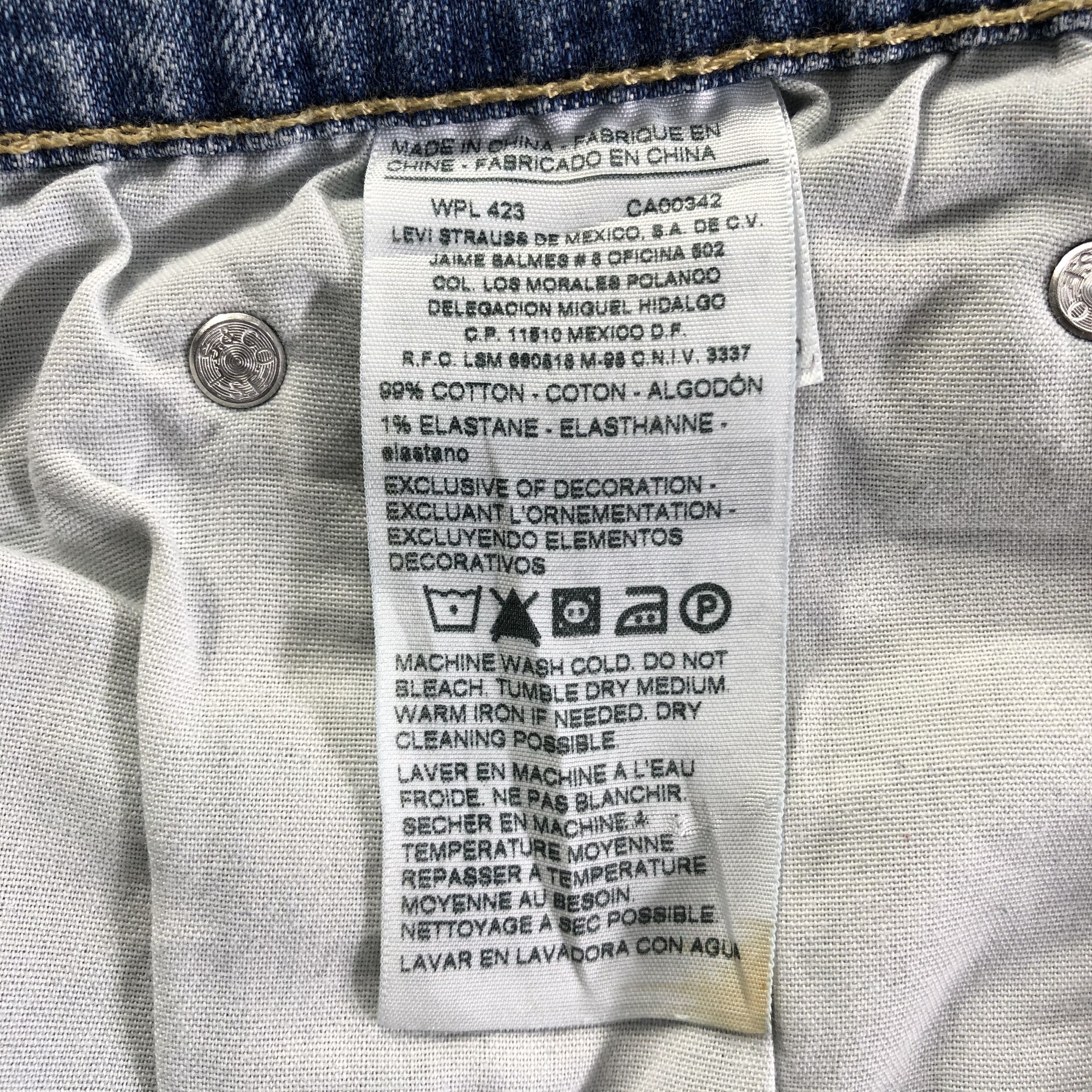 Levi's Vintage Blue Wash Levis Signature Jeans-J3391 Size 34" / US 12 / IT 48 - 10 Thumbnail