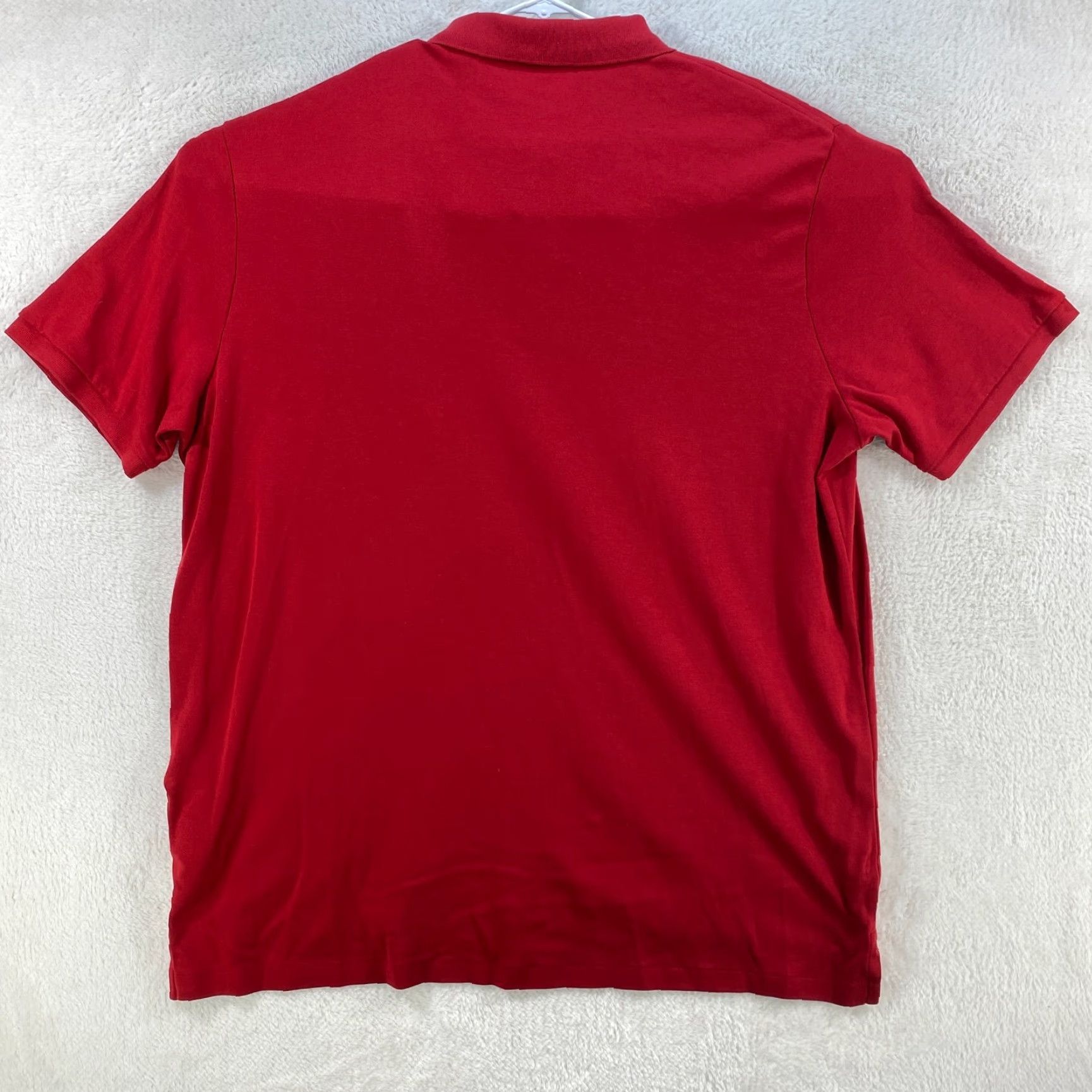 Polo Ralph Lauren Polo Ralph Lauren Mens XXL Shirt Red Short Sleeve 100% Cotton Polo by Ralph Lauren Embroidered Logo Pony Red Blue Decade 90s Size US XXL / EU 58 / 5 - 2 Thumbnail