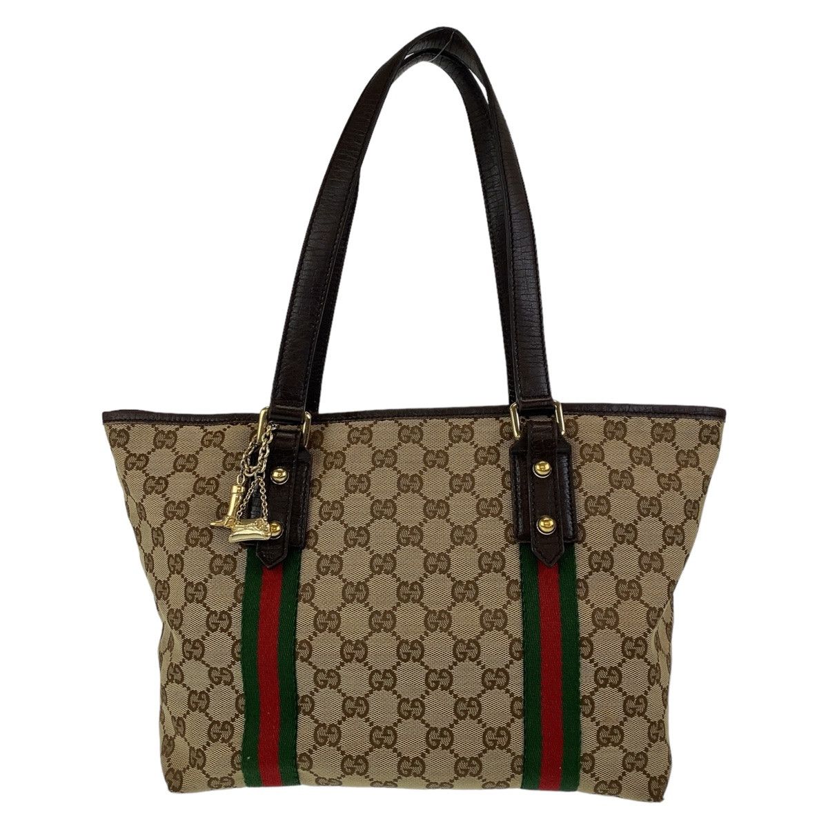 Gucci Gucci Gucci GG Canvas/Leather Tote Bag 137396 Canvas Tote Bag 137396 in Very Good Condition Size ONE SIZE - 1 Thumbnail