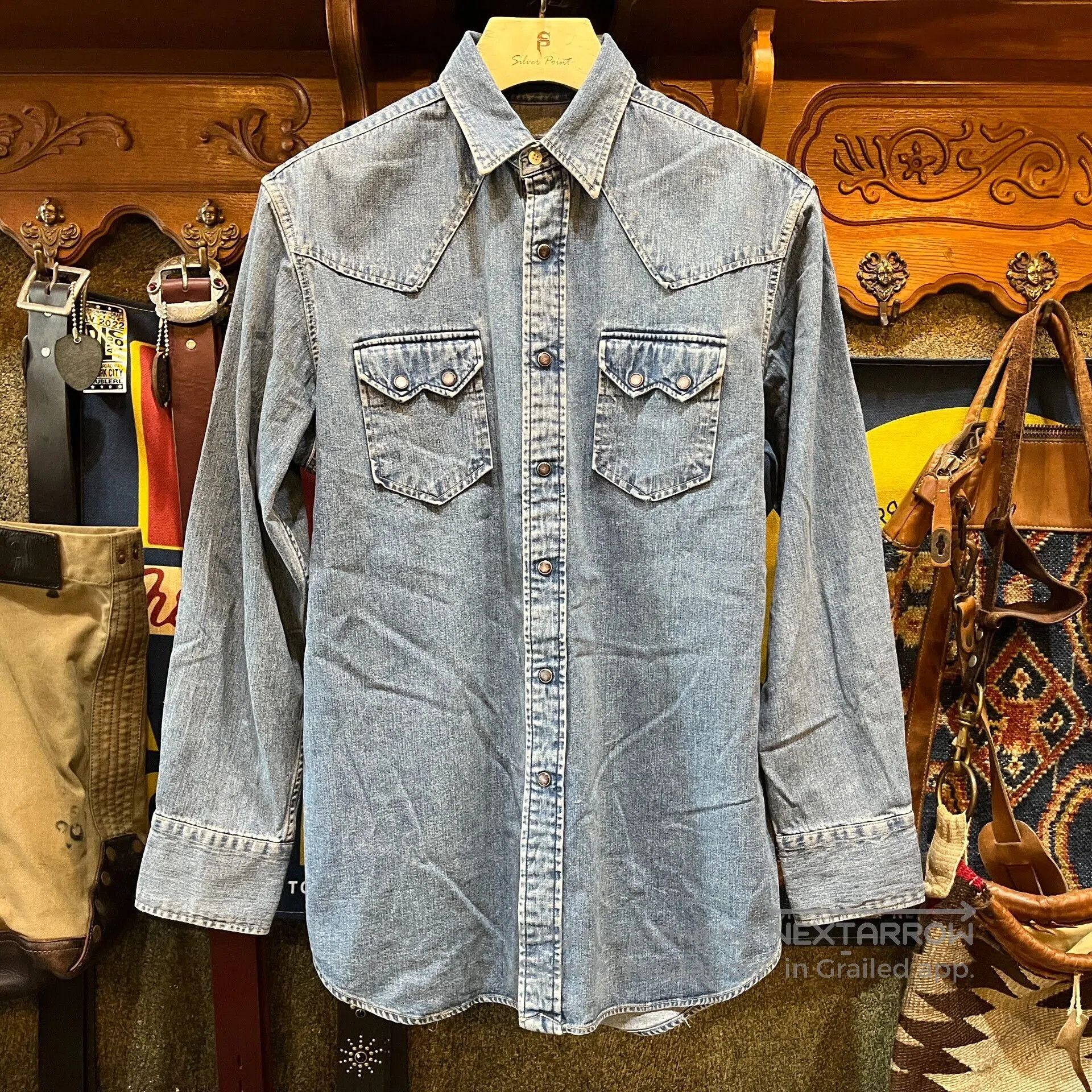 RRL Ralph Lauren vintage rrl denim western button-up shirt. Size US M / EU 48-50 / 2 - 1 Thumbnail