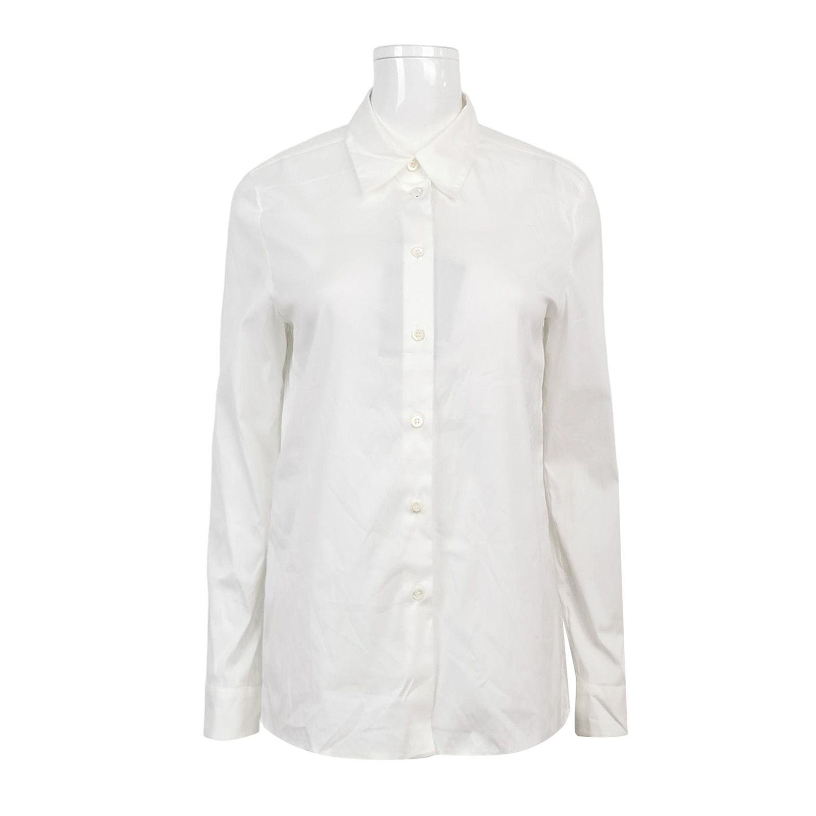 Prada Prada Classic White Cotton Button-Down Shirt 0089 Size M / US 6-8 / IT 42-44 - 1 Thumbnail