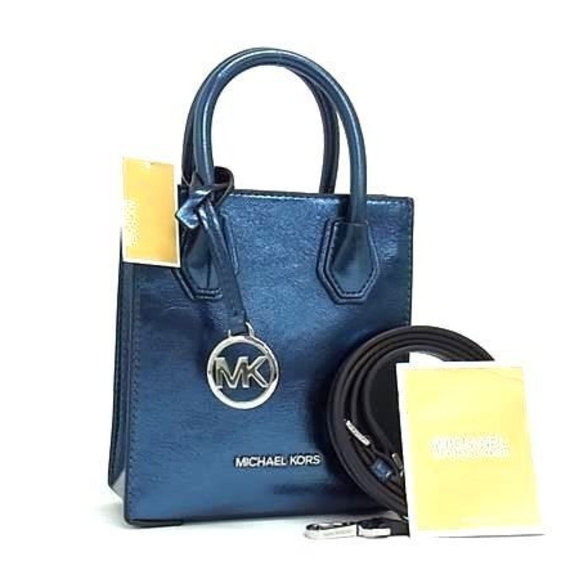 Michael Kors MICHAEL KORS Mercer XS NS Shopper Crossbody Handbag 35H3SM9COM Blue Leather Women's Size ONE SIZE - 1 Thumbnail