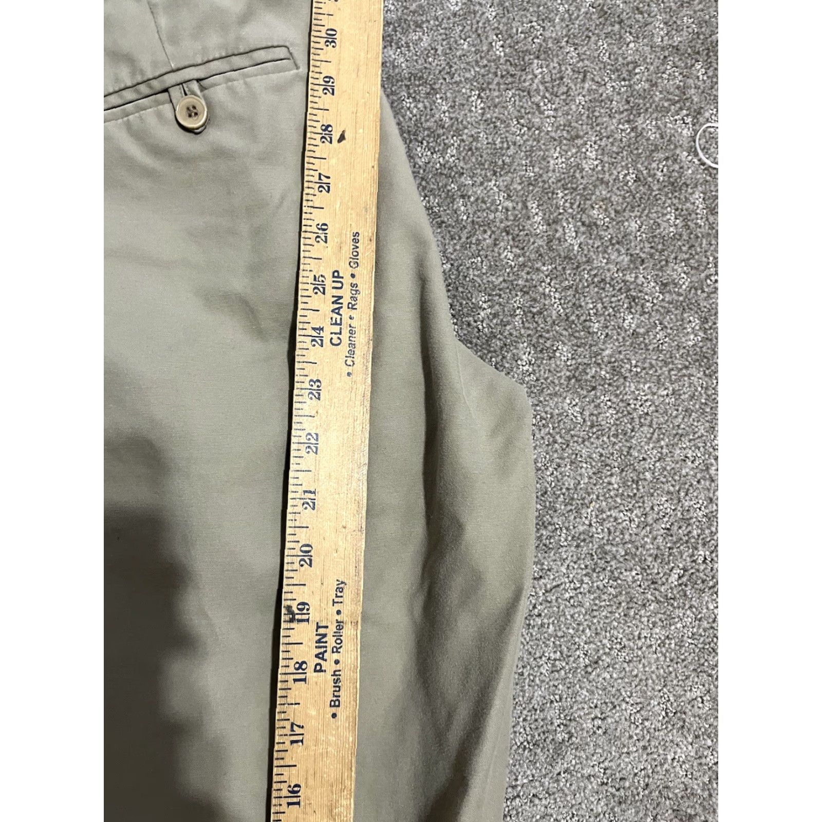 Vintage New York & Company Cropped Chino Pants Women's 10 Beige Stretch Mid-Rise Casual Size 32" / US 10 / IT 46 - 6 Thumbnail