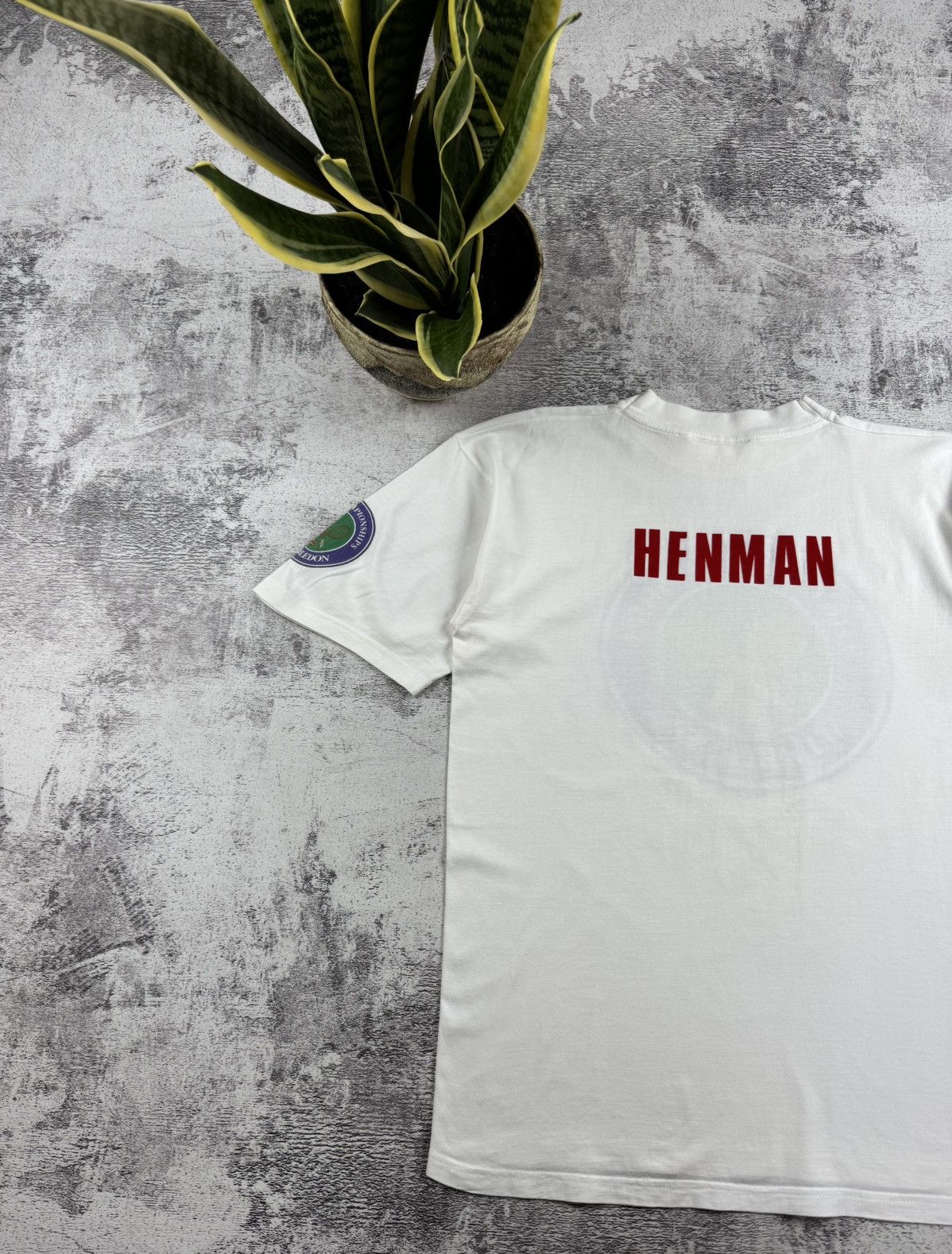 Vintage Tim Henman Team Wimbledon Tennis 1990s RARE Jersey T Shirt Size US L / EU 52-54 / 3 - 3 Thumbnail