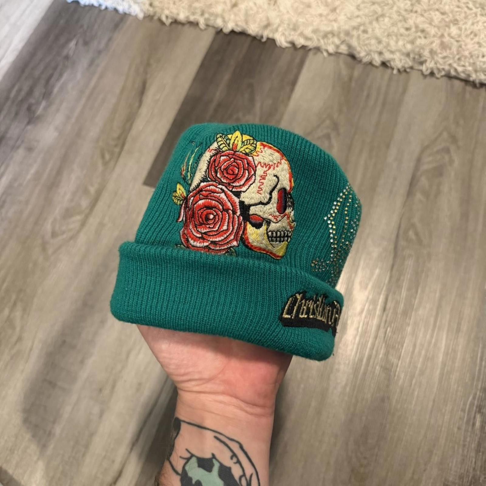 Christian Audigier Christian Audigier kids beanie y2k skulls rare 00s Youth Size ONE SIZE - 2 Thumbnail
