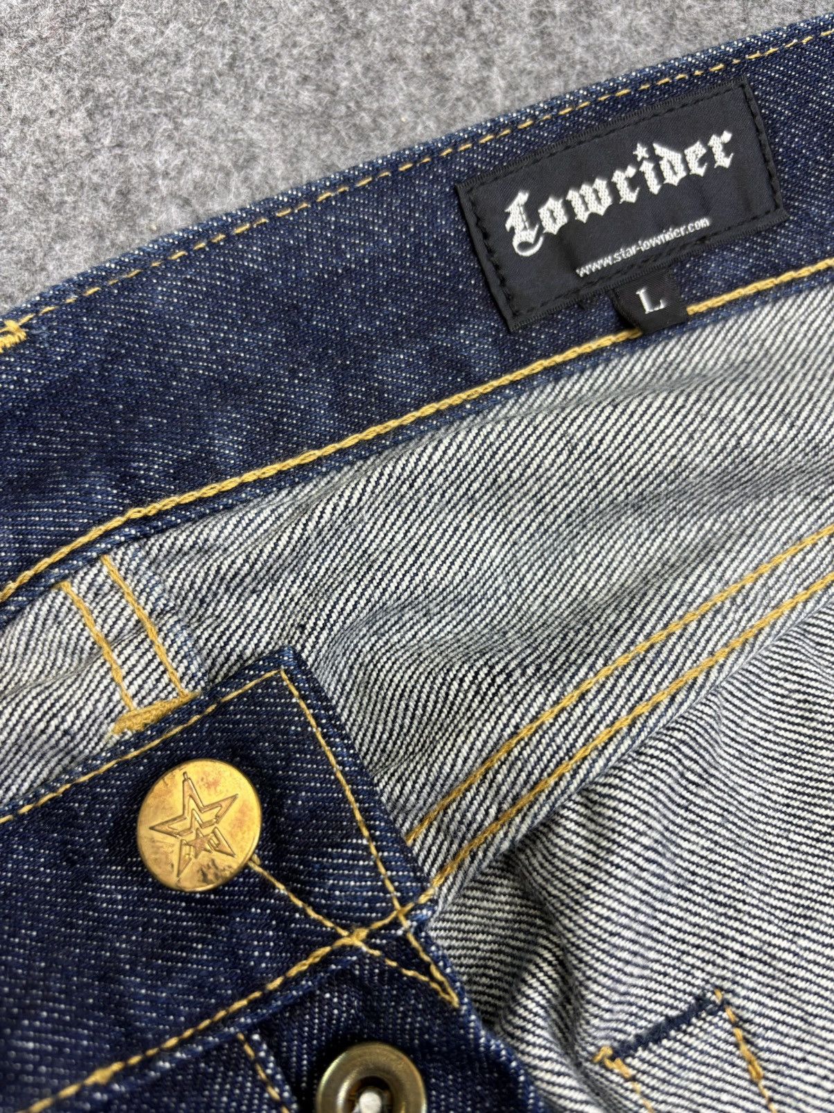 Japanese Brand 💥VERY RARE💥Lowrider Japan Selvedge Zipper Denim F698 Size US 31 - 11 Thumbnail