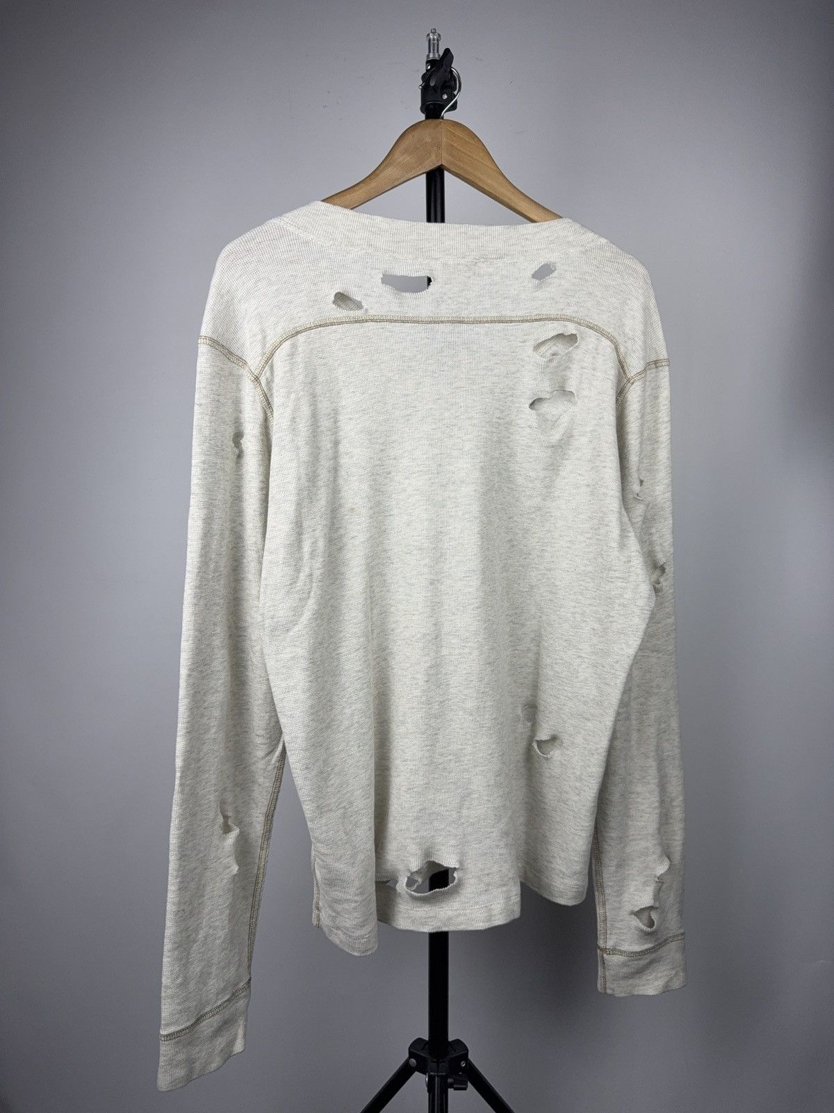 Diesel Diesel Y2K Avant Garde Distressed Thermal V-Neck Longsleeve Size US L / EU 52-54 / 3 - 10 Thumbnail