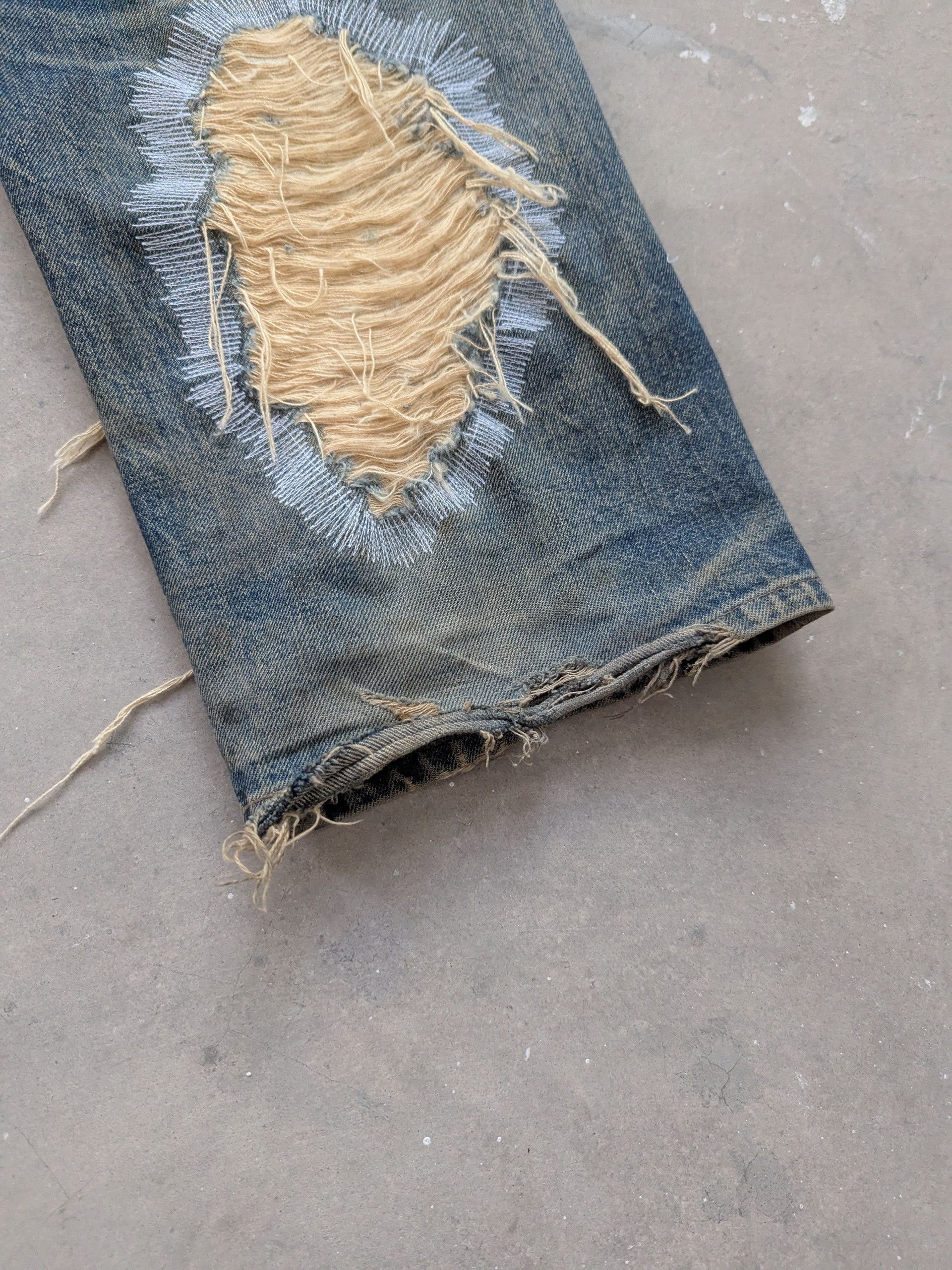 Sugar Cane × Vintage Vintage 90s Sugar Cane Selvedge Distressed Denim Size US 34 / EU 50 - 22 Thumbnail