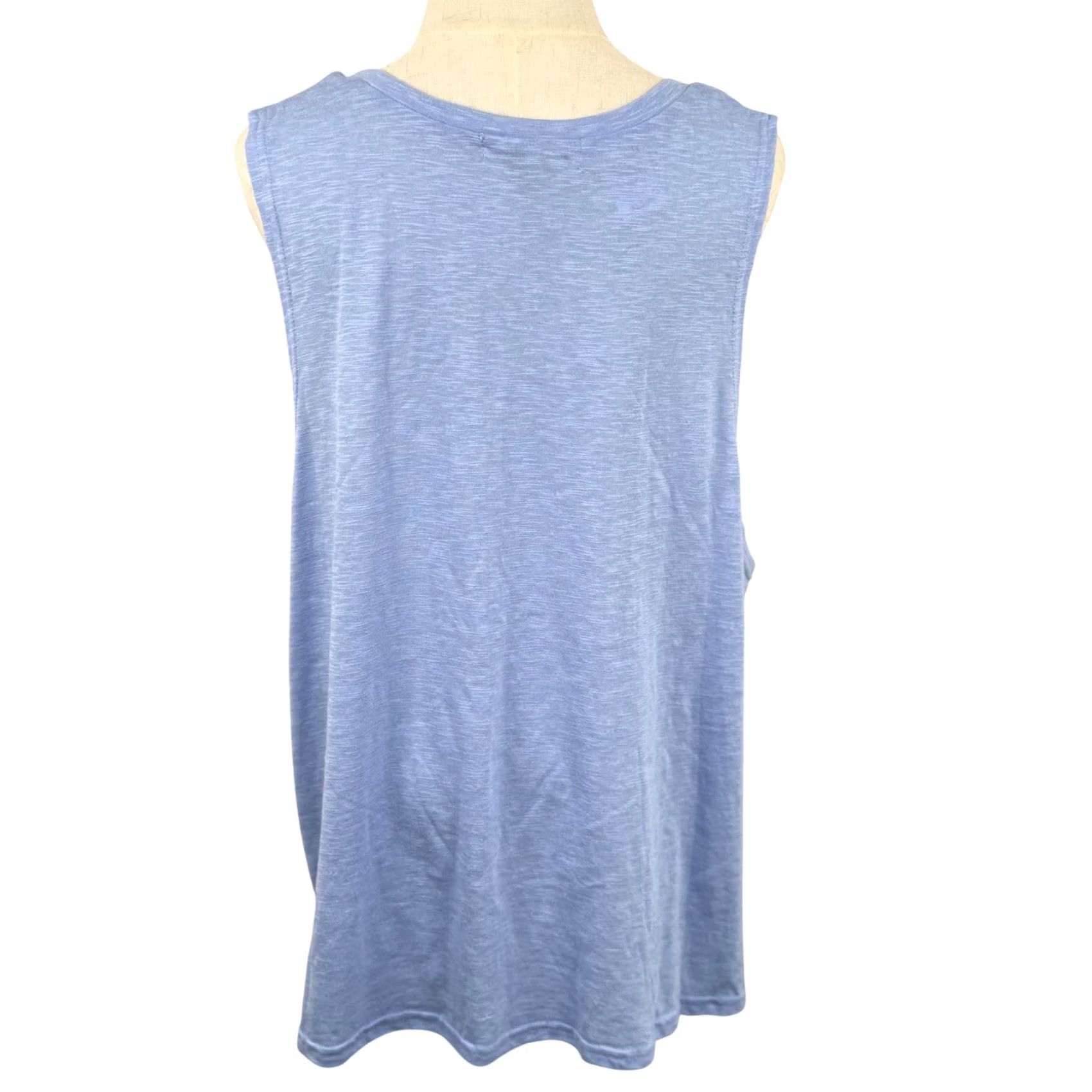 Vintage VINTAGE Penelope Rose Tank Top Womens 3X Sleeveless Cotton Blend Slub Knit Blue NWT Size XXL / US 16-18 / IT 52-54 - 3 Thumbnail