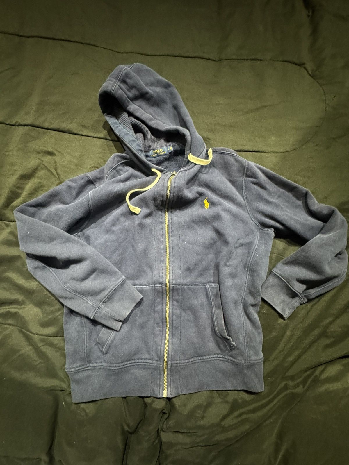 Polo Ralph Lauren Navy Blue Polo Hoodie (Michigan) Size US L / EU 52-54 / 3 - 1 Thumbnail