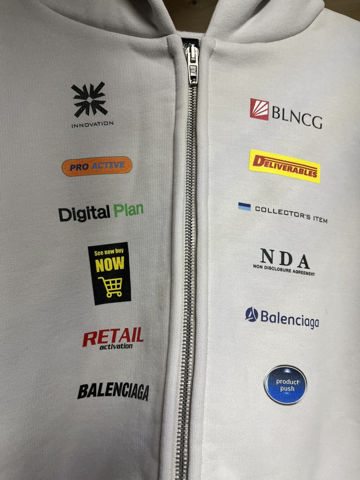 Balenciaga Balenciaga Business zip up hoodie logo xxl Size US XXL / EU 58 / 5 - 6 Thumbnail