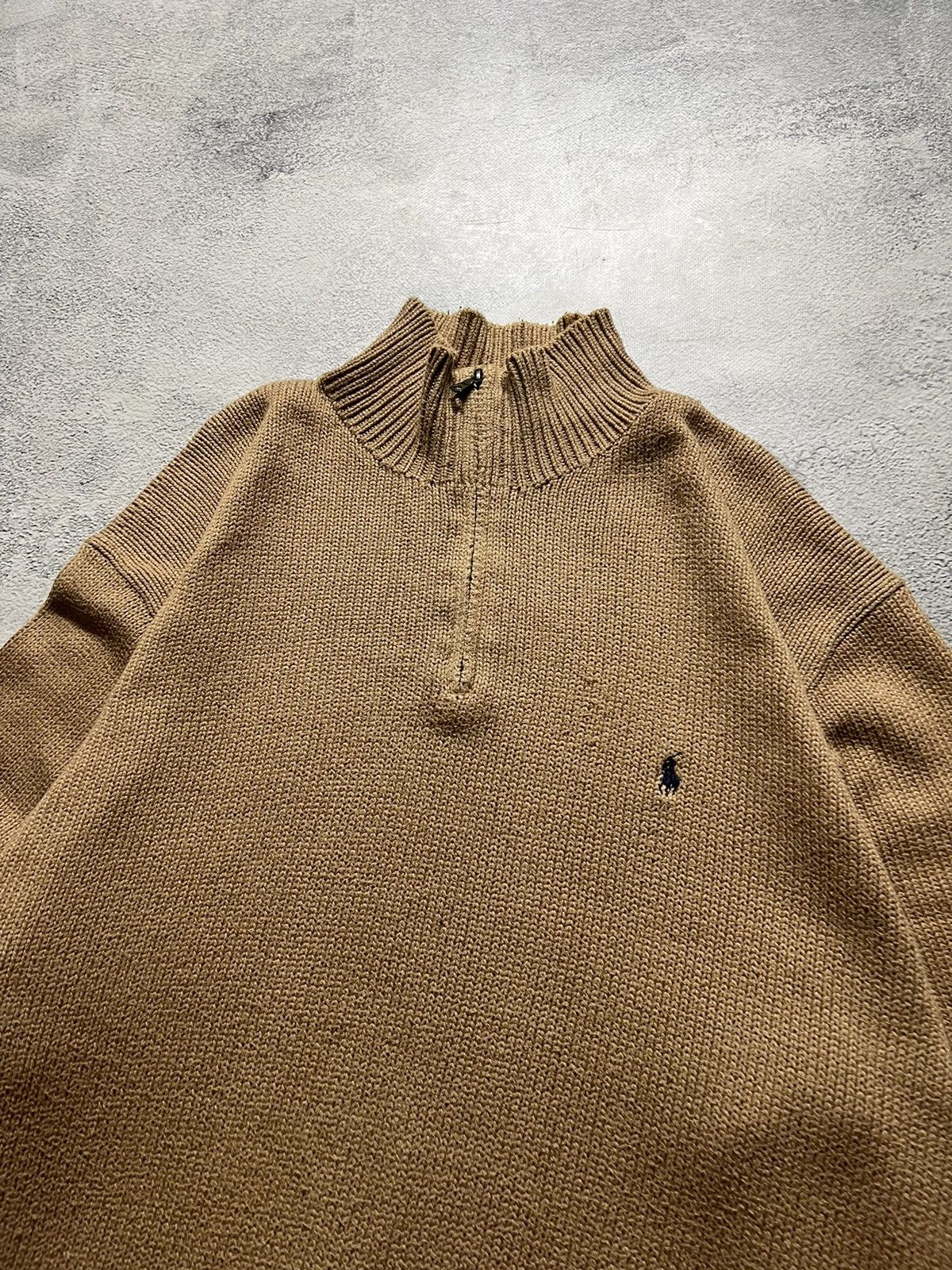 Vintage Vintage Y2k 💛 Polo By Ralph Lauren 1/4 Zip Sweater 90’s Size US XXL / EU 58 / 5 - 3 Thumbnail