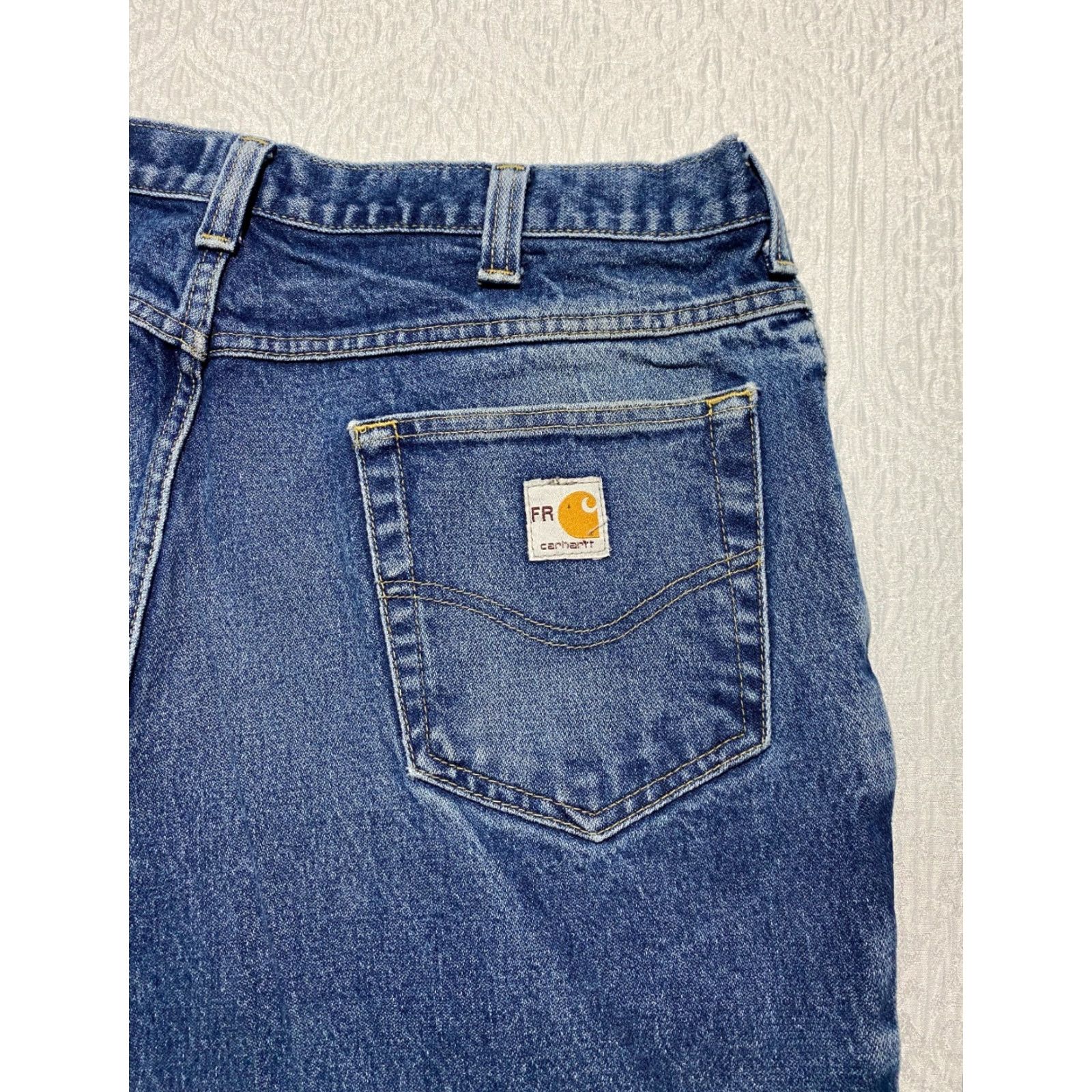 Carhartt VINTAGE Carhartt FR Men’s Jeans 38x32 Blue Flame-Resistant ARC2 NFPA2112 Denim 5-Pocket Mens Jeans Size US 38 / EU 54 - 7 Thumbnail