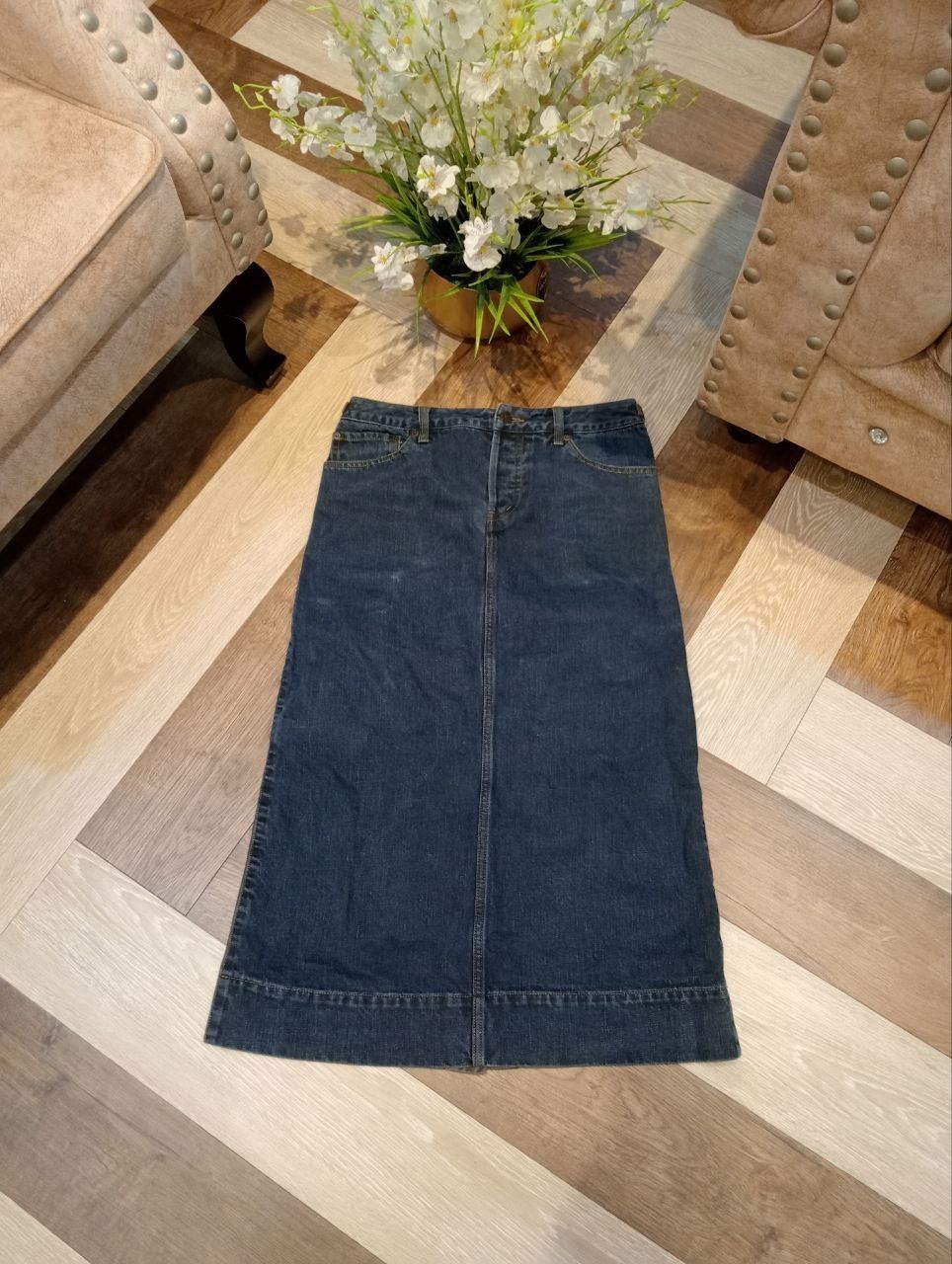 Maison MIHARA YASUHIRO RARE MIHARAYASUHIRO DENIM + CARGO MIDI SKIRT Size 30" / US 8 / IT 44 - 1 Thumbnail
