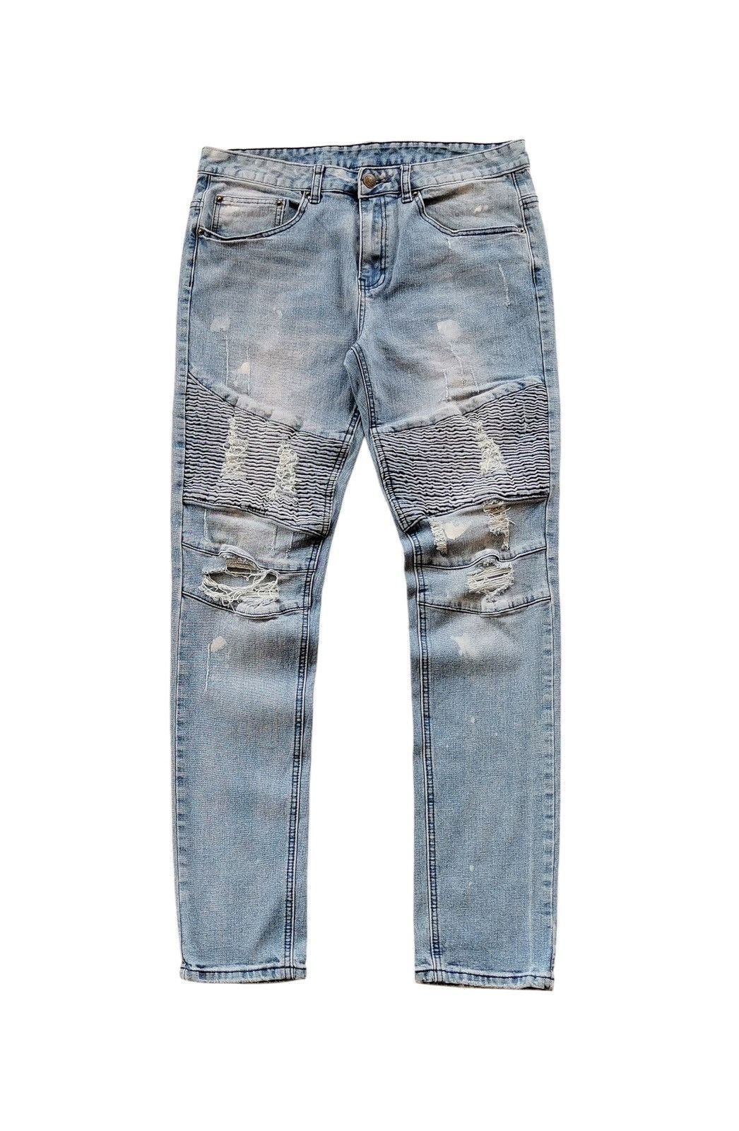 Young And Reckless Young And Reckless Biker Jeans Looklike Balmain Jeans Size US 33 - 1 Thumbnail