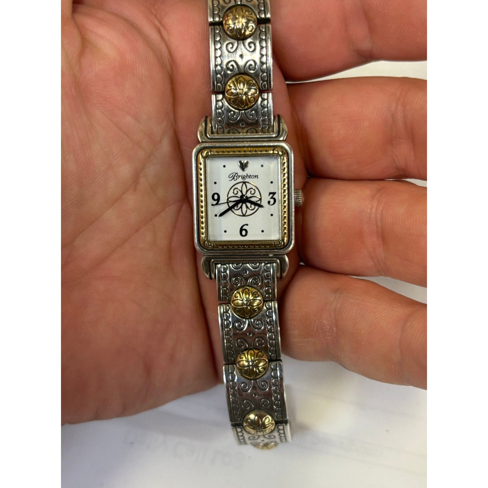 Brighton Brighton 2-Tone Square Face Women’s Watch! New Battery! Size ONE SIZE - 4 Thumbnail