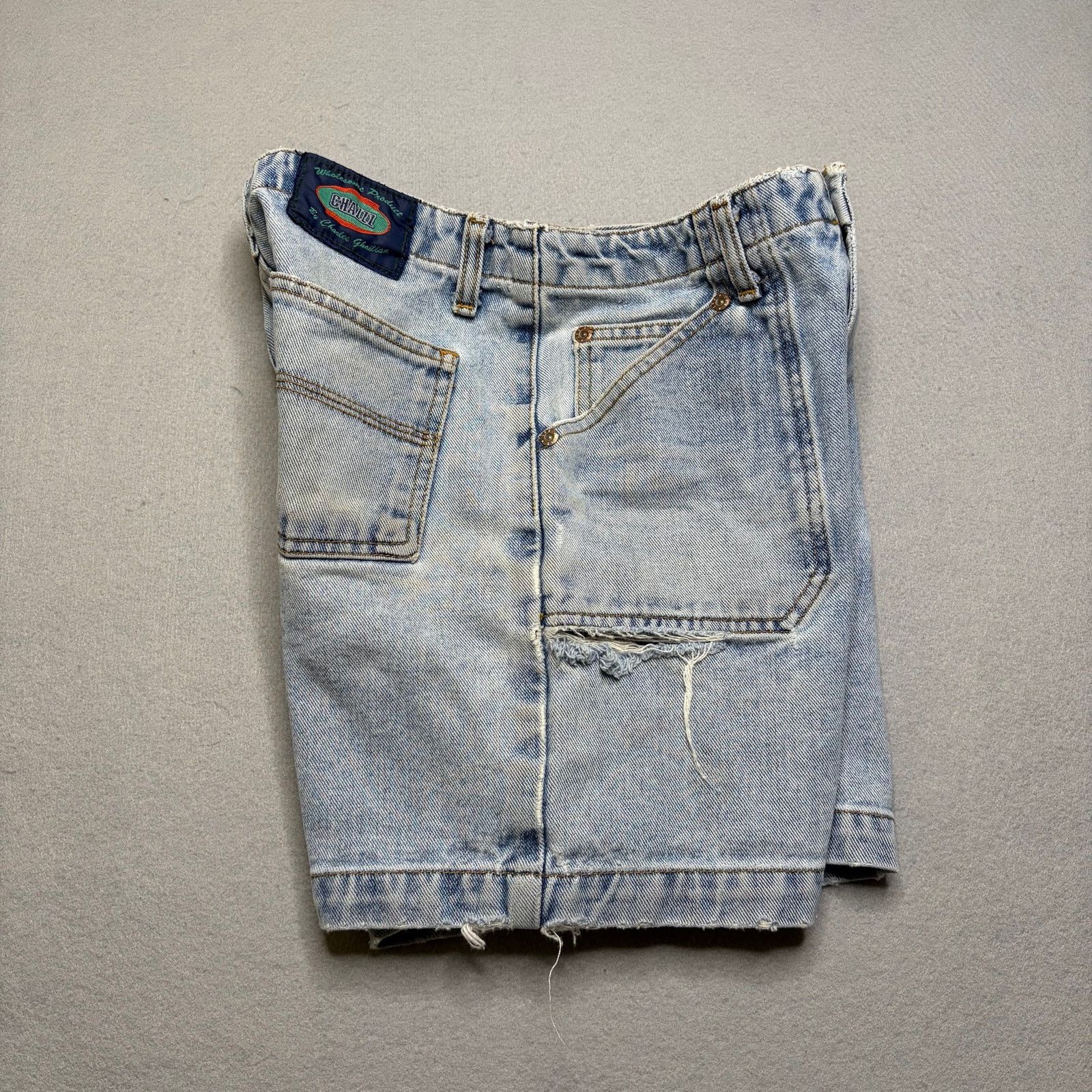 Vintage Vintage CHAZZZ Denim Carpenter Shorts Women’s Size 3 Y2K Size 27" / US 4 / IT 40 - 8 Thumbnail
