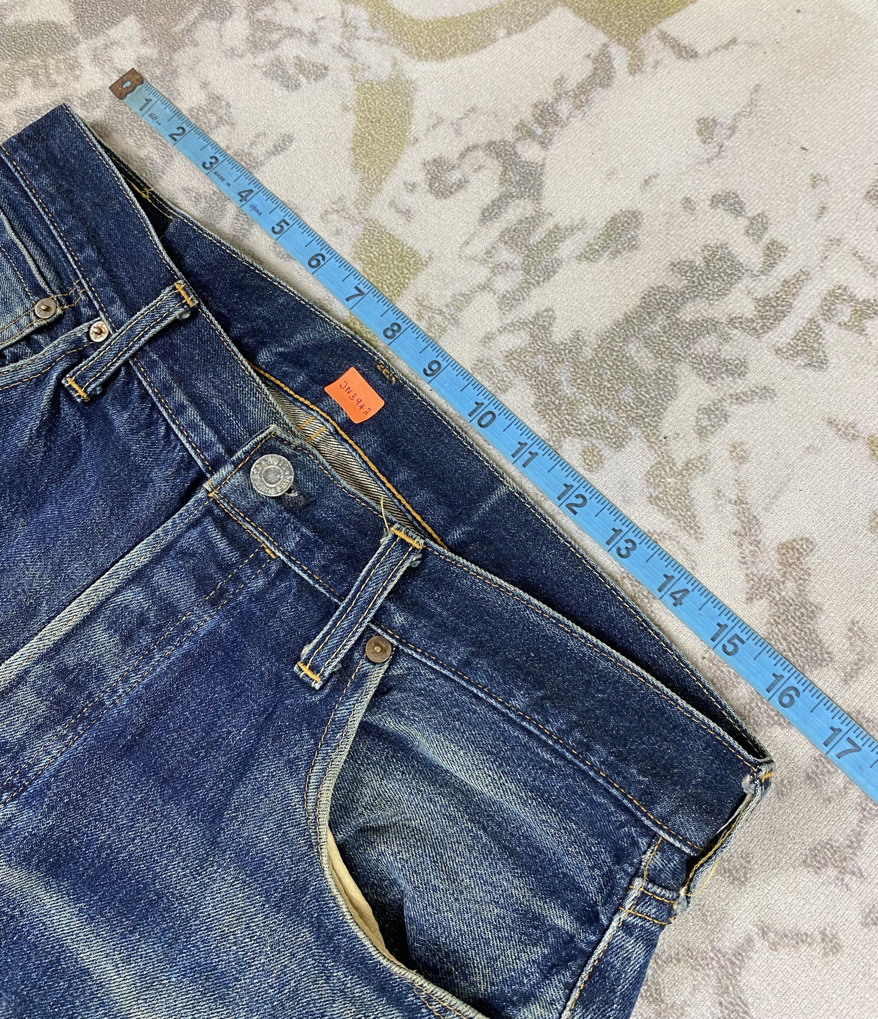 If Six Was Nine 33x32.5 Redline Vintage Levi's 501 Big E Top Button 555 Size US 33 - 6 Thumbnail