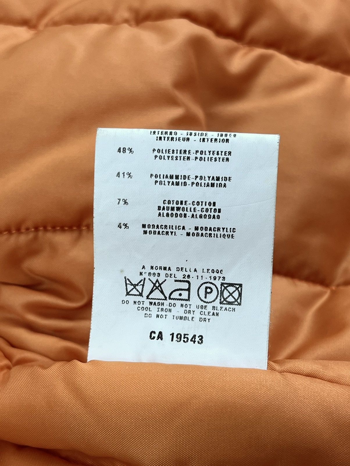 AW99 Helmut Lang Fur Astro Biker Jacket Runway Iron Orange