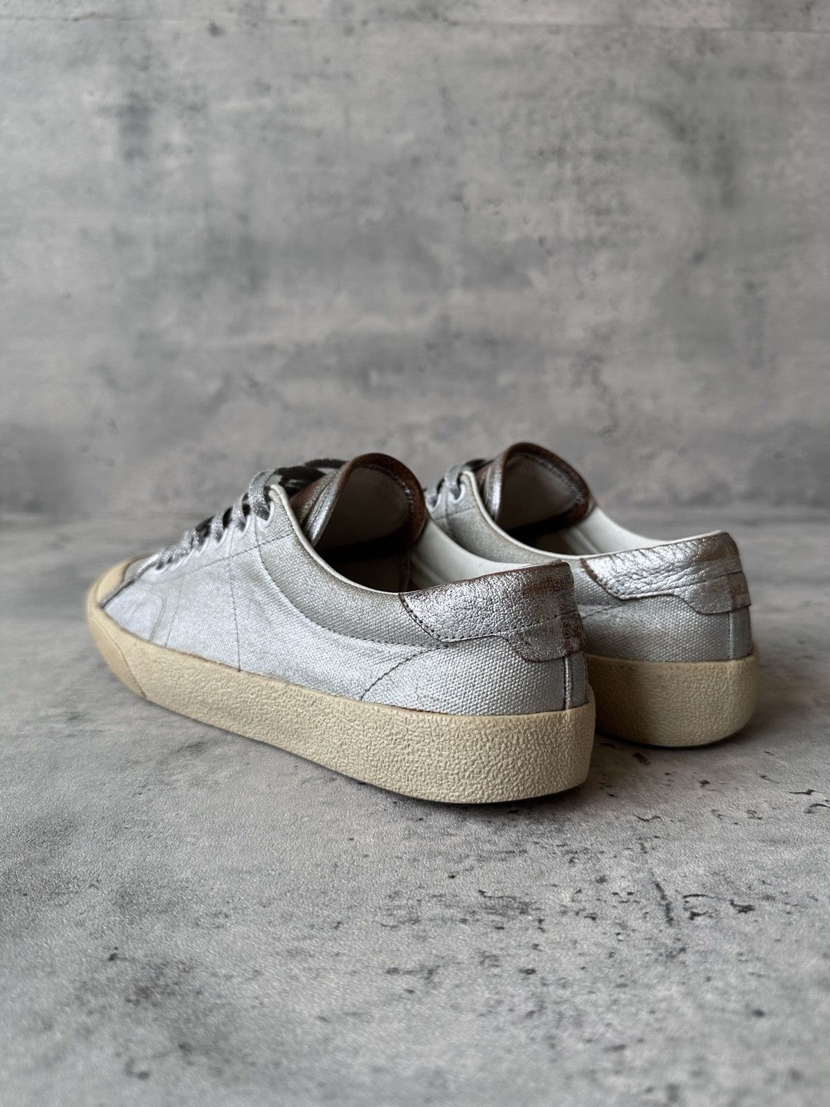 Saint Laurent Paris HEDI SLIMANE | SL/37 “METALLIC” COURT CLASSIC LOW TOP Size US 7 / EU 40 - 11 Thumbnail