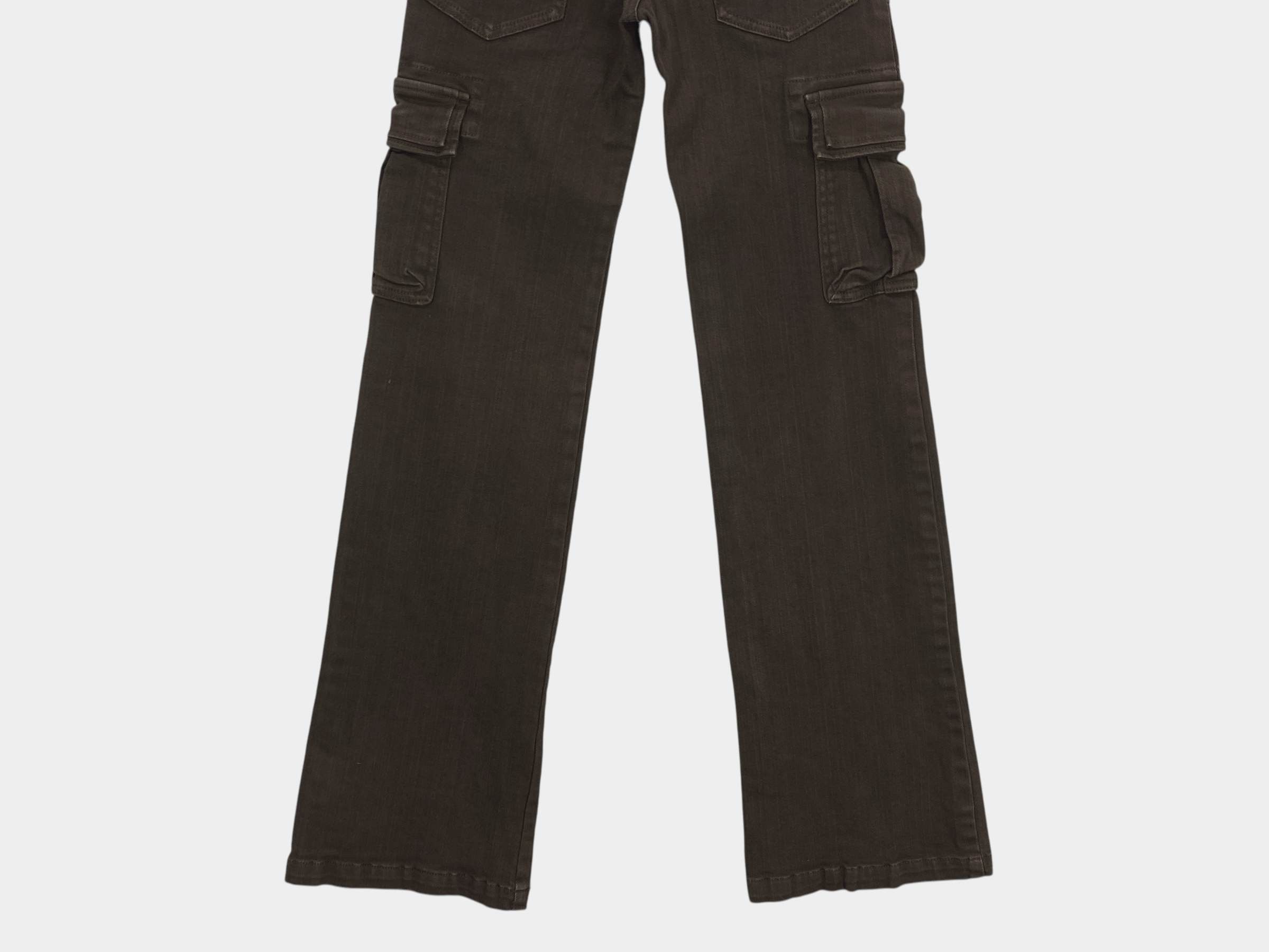 Japanese Brand Jet Label Cargo Flare Jeans Size 23" - 7 Thumbnail