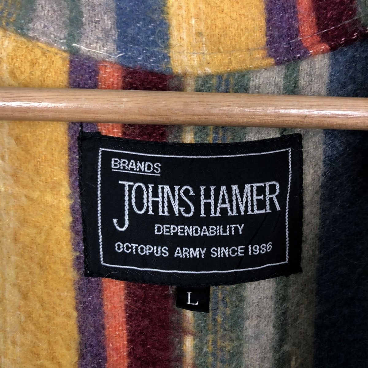 Japanese Brand 🔥Vintage Wool Jacket Striped Johns Hamer Issey Miyake Size US L / EU 52-54 / 3 - 14 Thumbnail