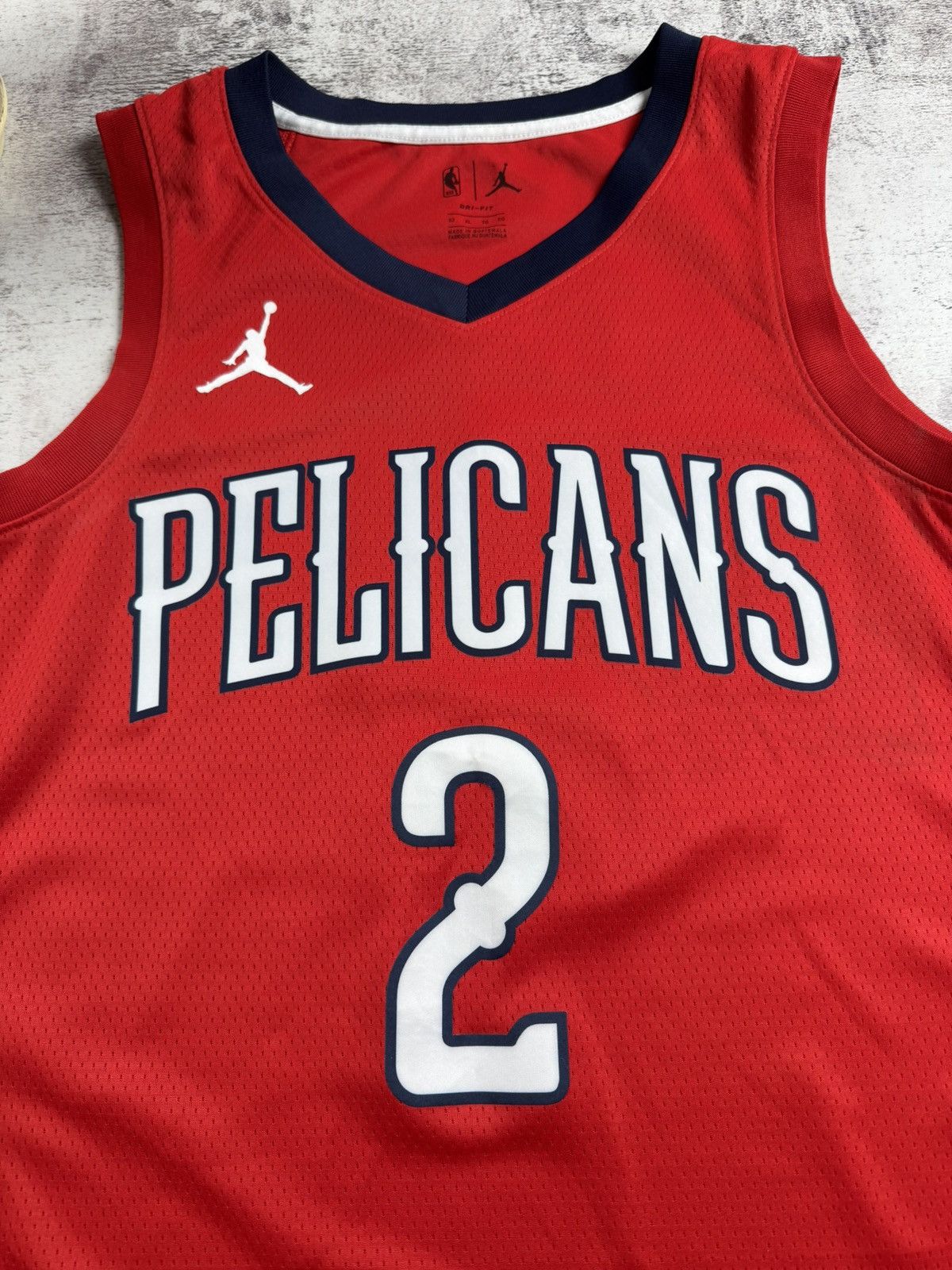 NBA New Orleans Pelicans Nike Jordan #2 Ball Rap Shirt Jersey Size US XL / EU 56 / 4 - 9 Thumbnail