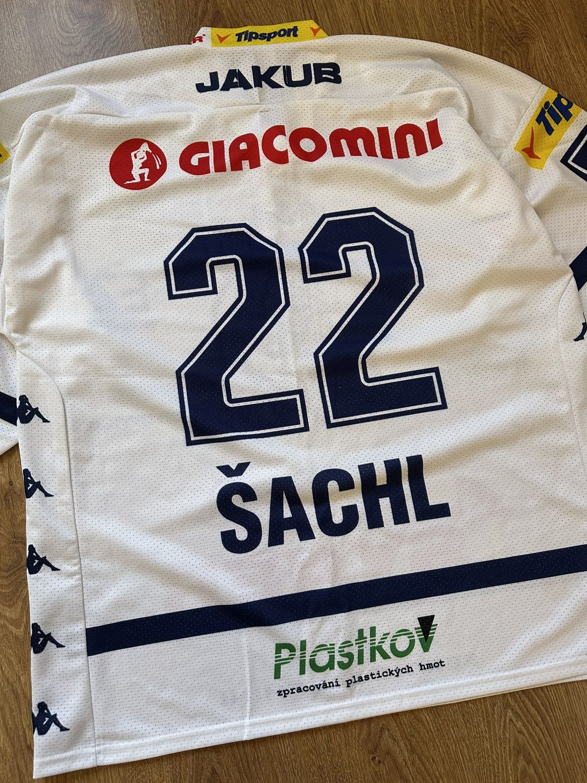 Kappa × NHL Bili Tygri Liberec Kappa 2006 2007 Hockey Jersey #22 Sachl Size US XL / EU 56 / 4 - 6 Thumbnail