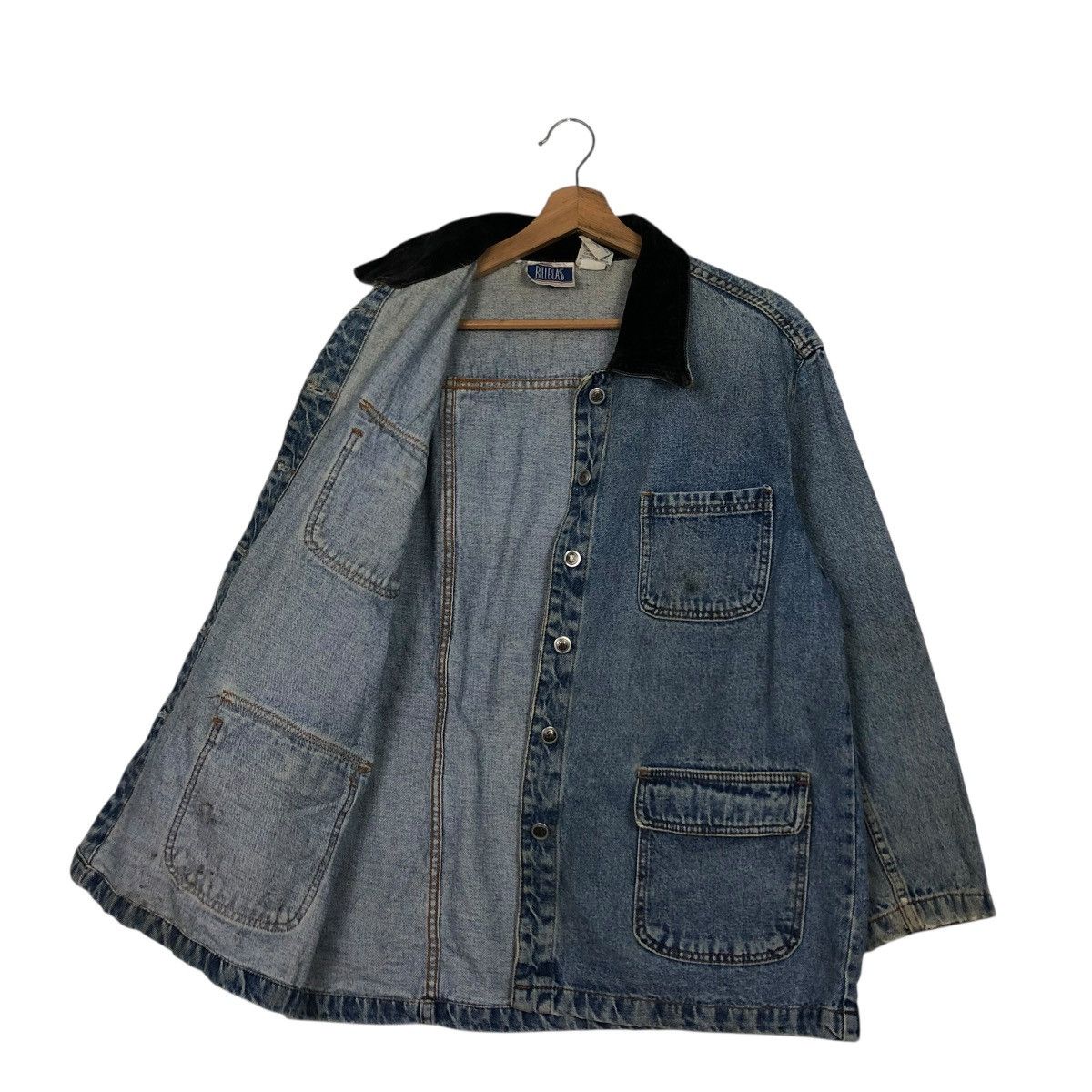 Japanese Brand 🔥VINTAGE CHORE DENIM WORK JACKET BILLBLASS ISSEY MIYAKE Size US M / EU 48-50 / 2 - 13 Thumbnail
