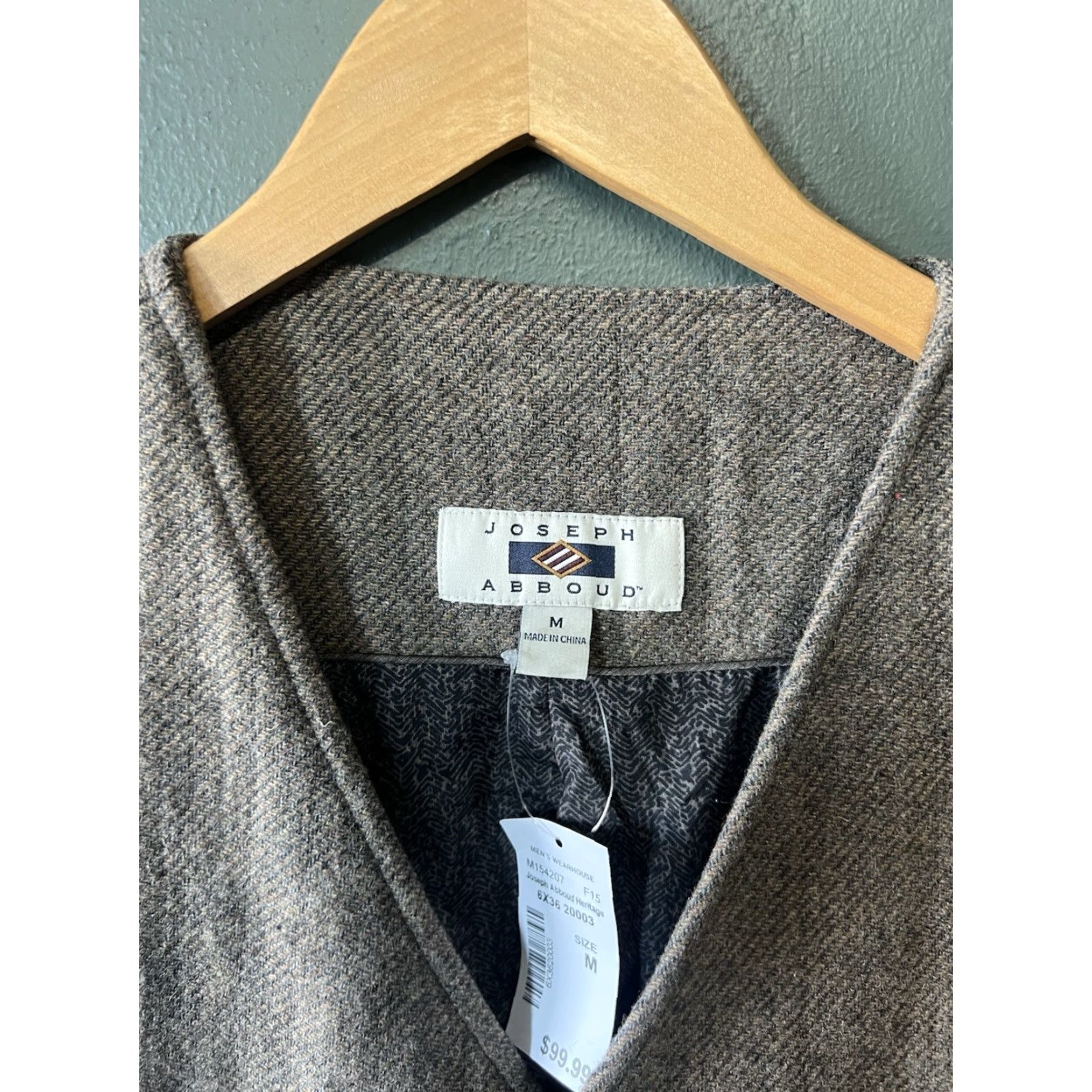 Joseph Abboud Joseph Abboud Vest Adult Medium Brown Wool 5 Button NWT Size US M / EU 48-50 / 2 - 3 Thumbnail