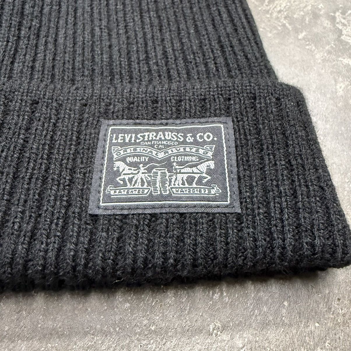 Levi's Levi’s Fleece Lined Knit Beanie Black One Size Size ONE SIZE - 2 Thumbnail