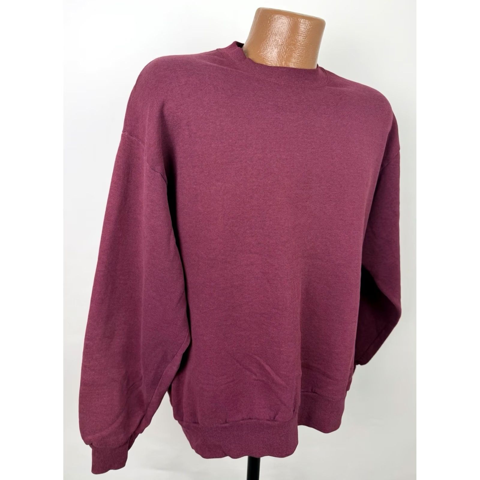 Jerzees VINTAGE Jerzees Sweatshirt Mens L Burgundy Crewneck 90s-80s 80s 90s College Grunge Retro Dad Mens Size US L / EU 52-54 / 3 - 6 Thumbnail