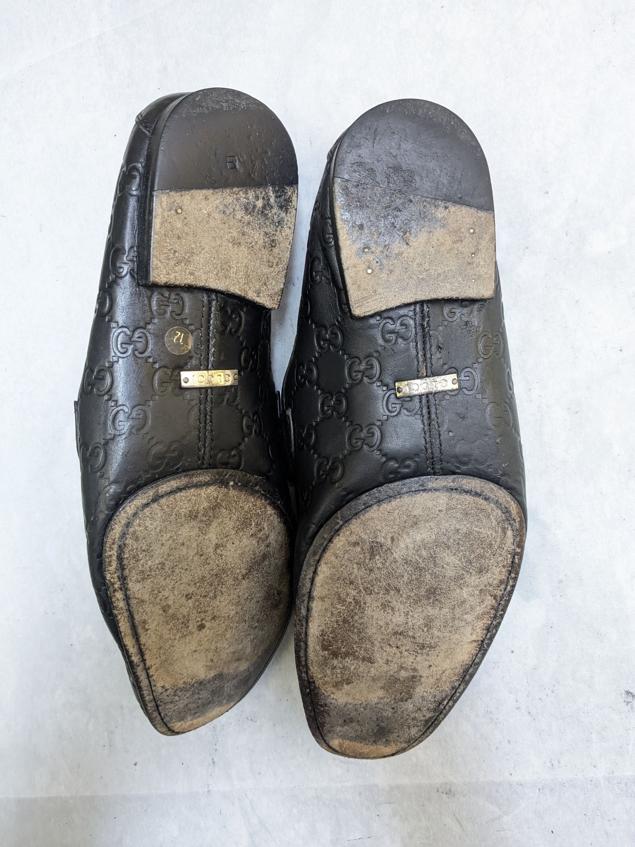 Gucci Gucci Horsebit Loafers Black 12 Leather Monogram Logo GG Size US 12 / EU 45 - 12 Thumbnail