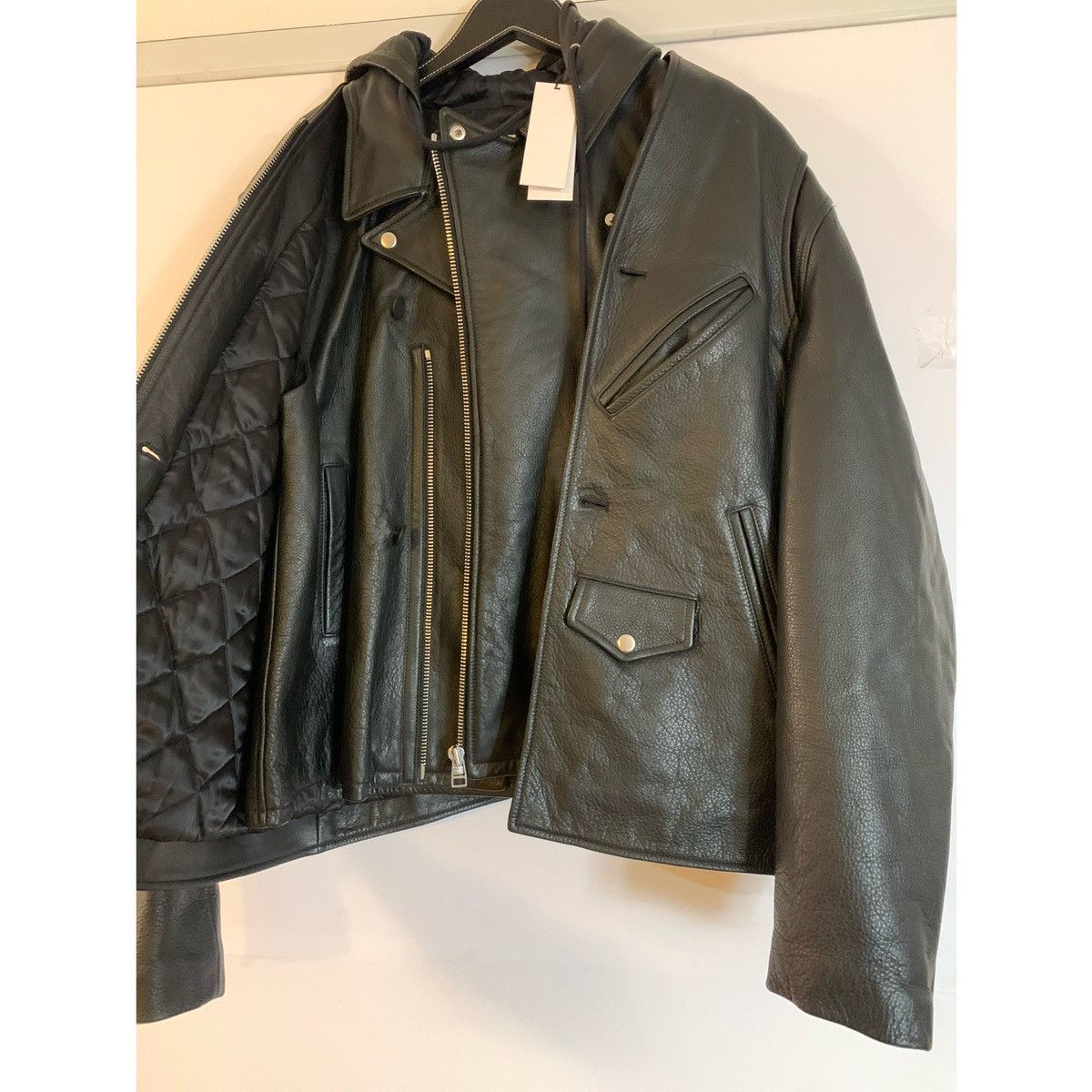 Helmut Lang HELMUT LANG BUILD OUT MOTORCYCLE LEATHER JACKET Size US L / EU 52-54 / 3 - 6 Thumbnail