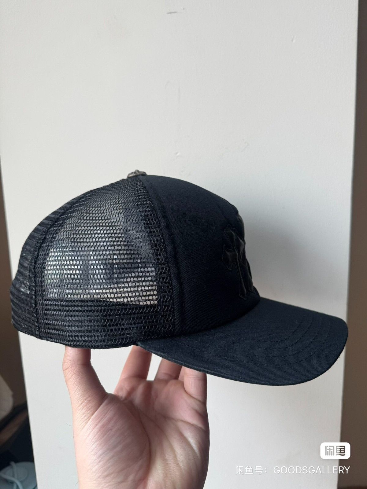 Chrome Hearts Chrome Hearts Black Triple-Cross Patch Leather Baseball Cap Size ONE SIZE - 6 Thumbnail
