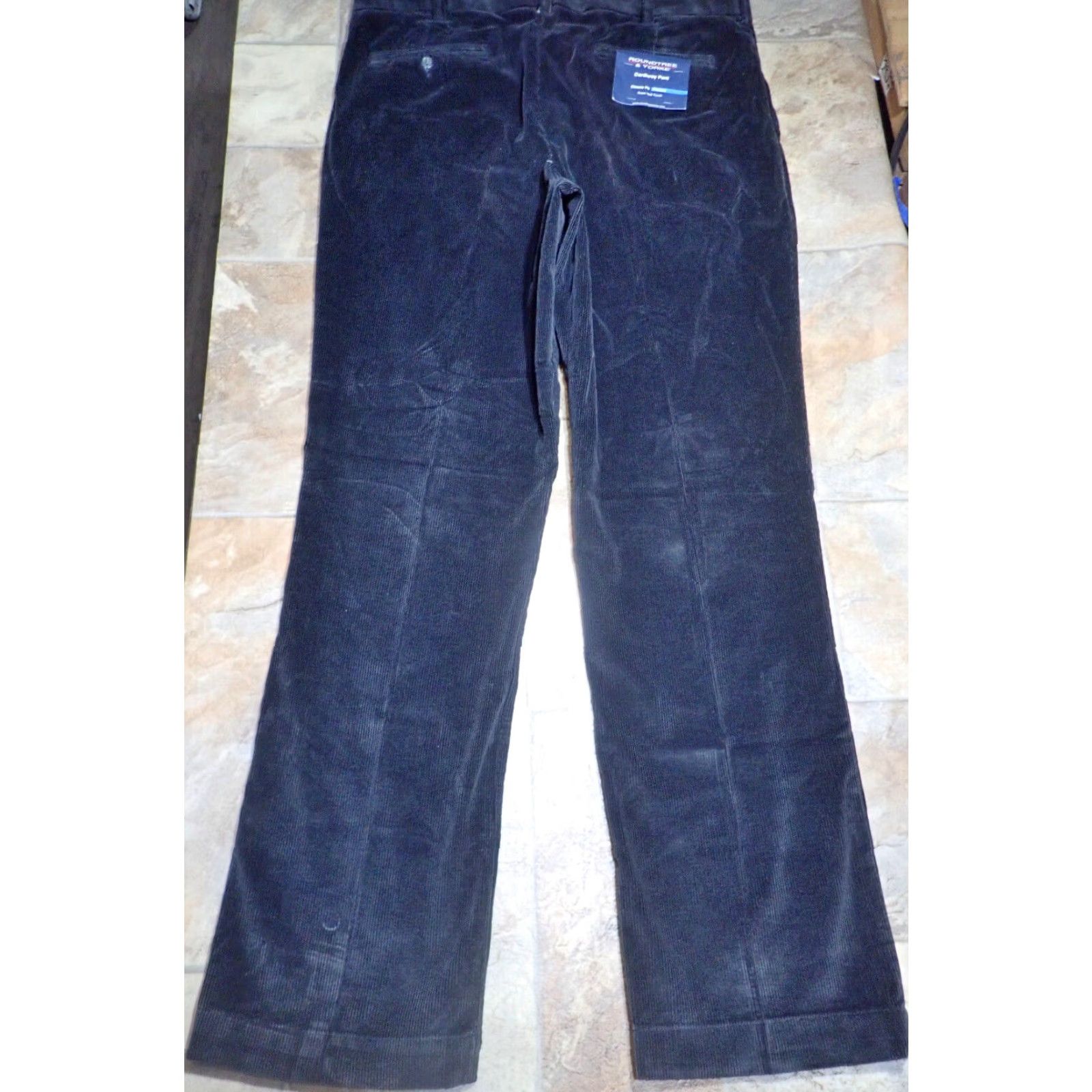 Roundtree & Yorke Vintage Roundtree & Yorke Men's Dress Pants - 40x32 Gray Cotton Pleated Straight Leg Retro 80s 90s Casual Trousers Size US 38 / EU 54 - 2 Thumbnail