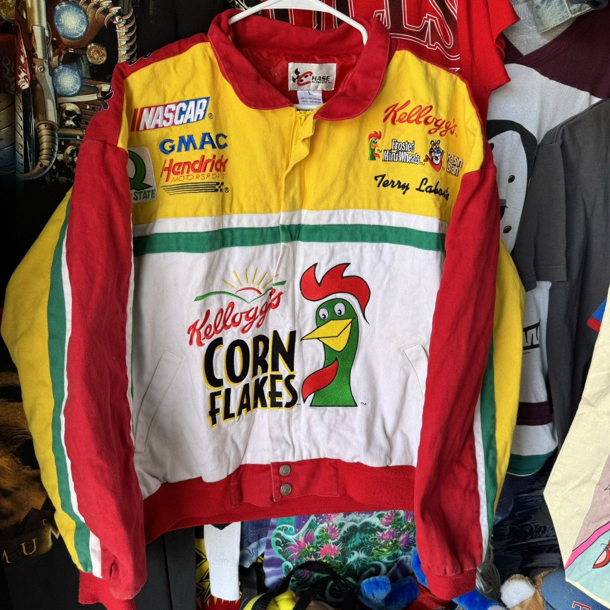 NASCAR × Vintage 90s RACING JACKET TERRY LABONTE KELLOGGS CEREAL NASCAR Size US L / EU 52-54 / 3 - 4 Thumbnail
