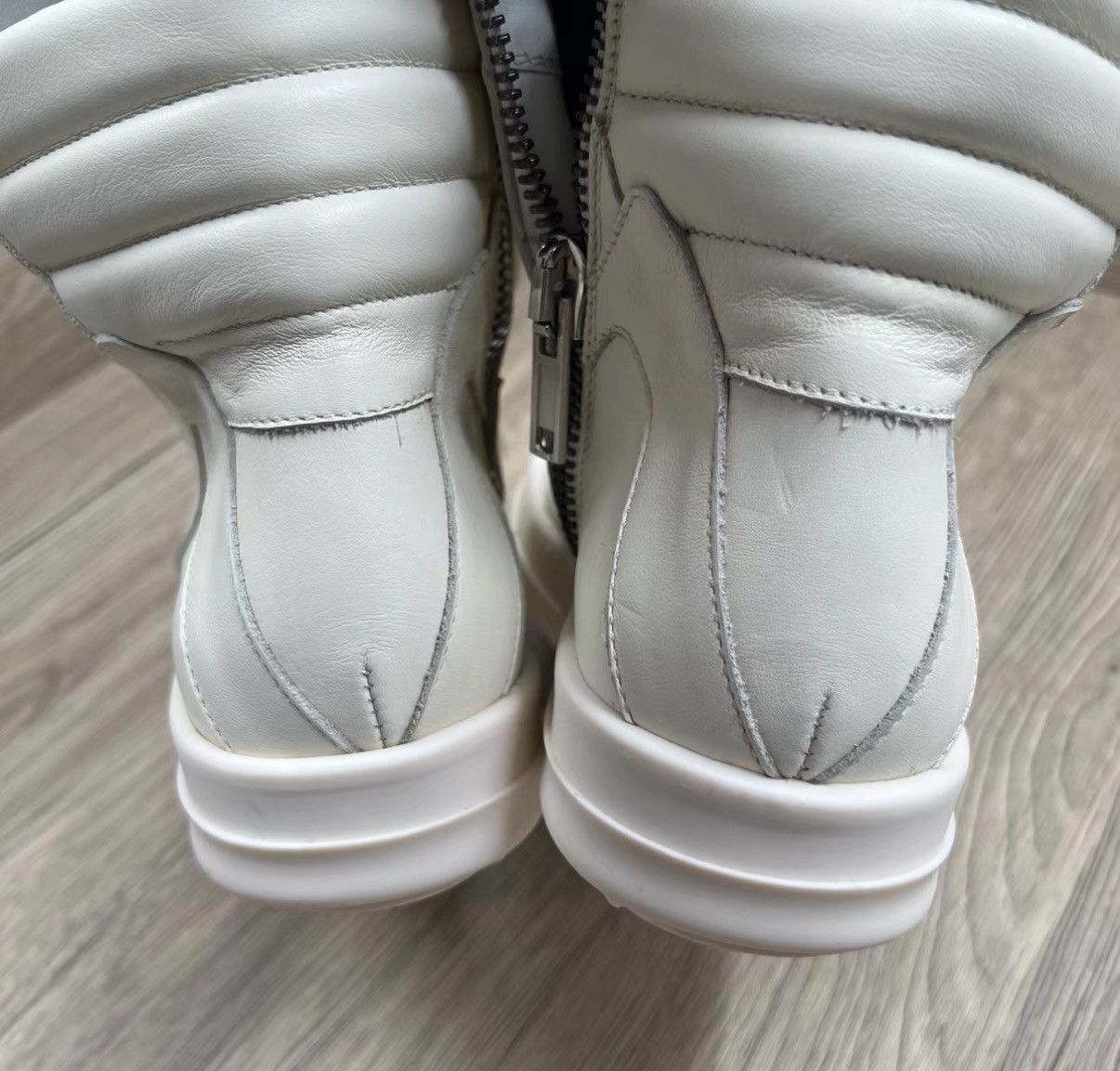 Rick Owens Rick Owens White High-top Sneakers J41 Size US 4.5 / IT 34.5 - 4 Thumbnail