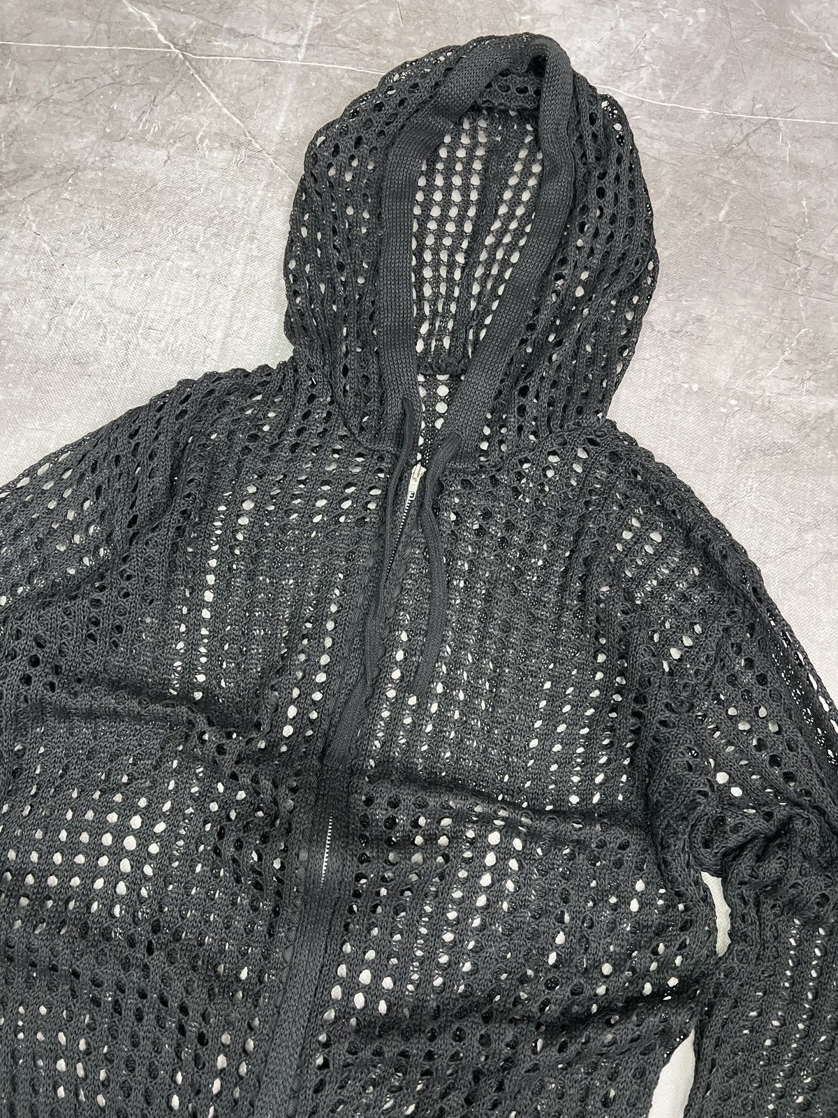 Le Grande Bleu (L.G.B.) Vintage Knitted Black mesh Hoodie LGB Y2K style japanese Size US M / EU 48-50 / 2 - 2 Thumbnail