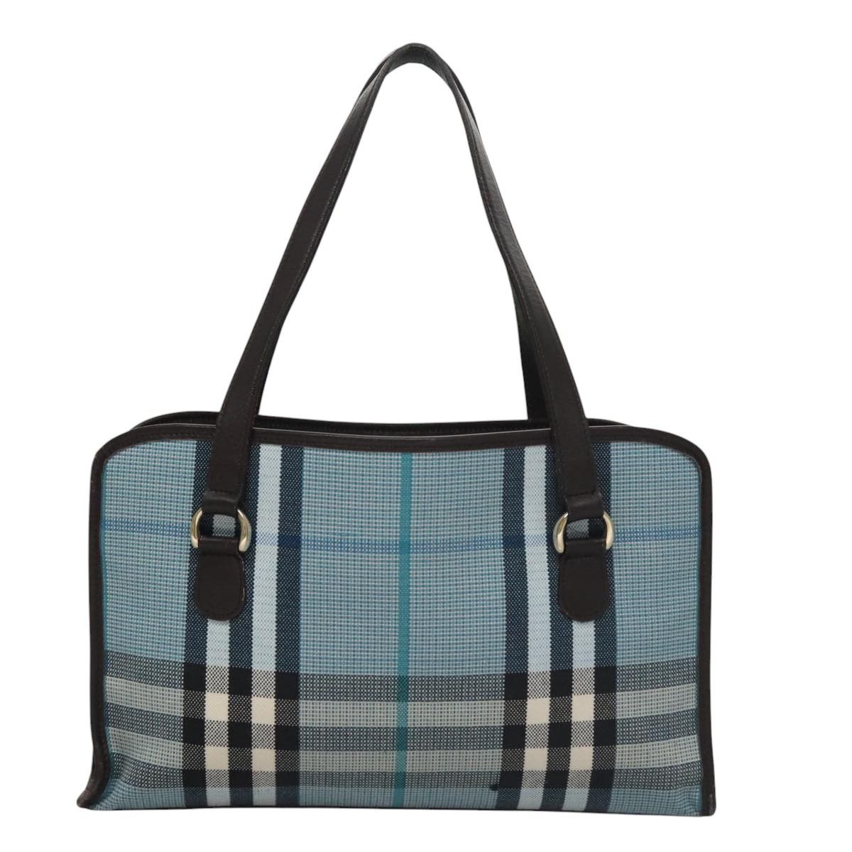 Burberry Nova Check Blue Canvas Handbag (Pre-Owned) Size ONE SIZE - 1 Thumbnail