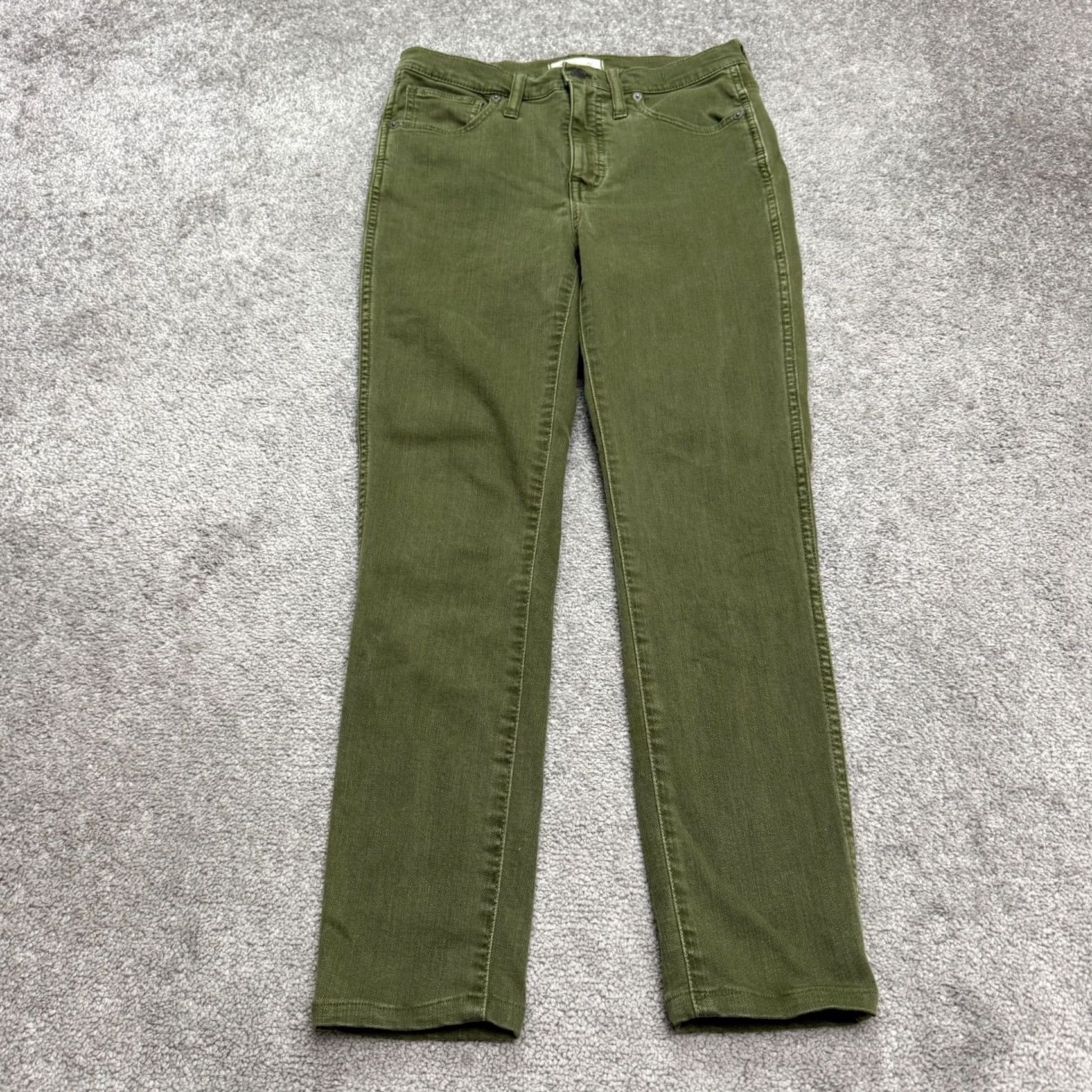 Madewell Madewell Jeans Womens 27 High Rise Skinny Denim Green Olive 10" Inseam 26" Belt Loops 5-Pocket City Grunge Outdoor Jeans Mens Womens Girls Size 27" / US 4 / IT 40 - 2 Thumbnail