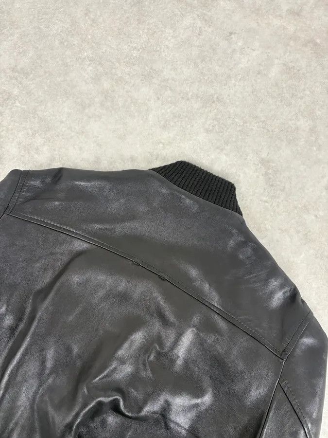 Dolce & Gabbana 2000s Dolce & Gabbana Black Leather Mafia Aviator Bomber Jacket Size US M / EU 48-50 / 2 - 6 Thumbnail
