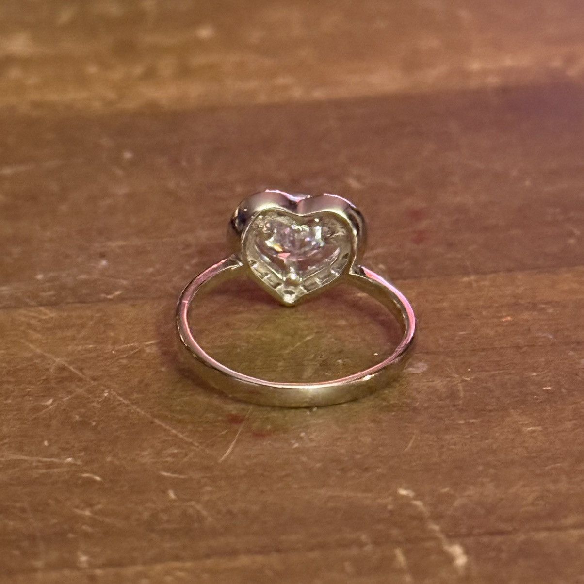 Other Silver tone crystal halo heart ring Size ONE SIZE - 6 Thumbnail