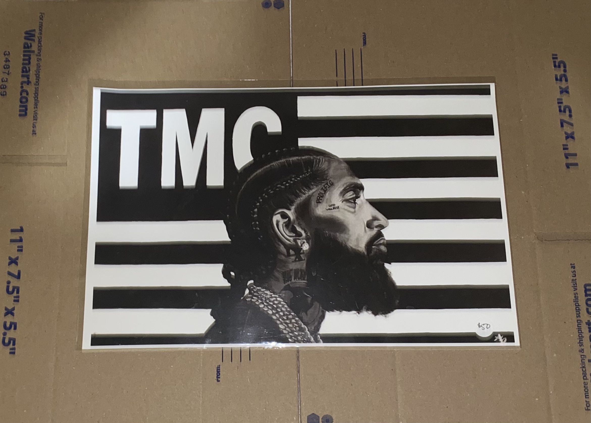 Handmade KOOL dope RARE Nipsey Hussle Hustle TMC Album music print ? Size ONE SIZE - 3 Thumbnail